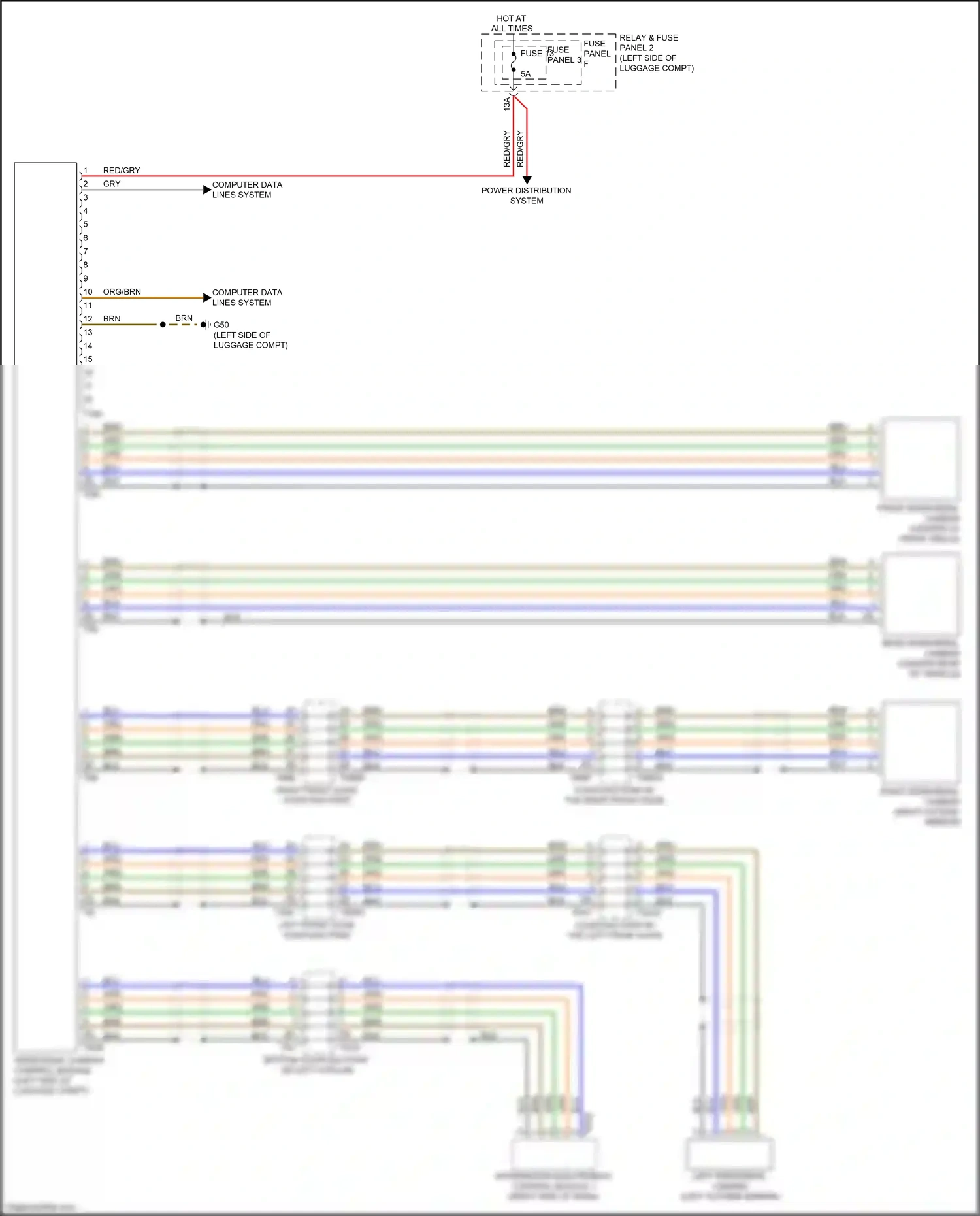 Wiring diagram relay & fuse panel 2 for Audi S5 II facelift (2019-2024) (27 of 38)