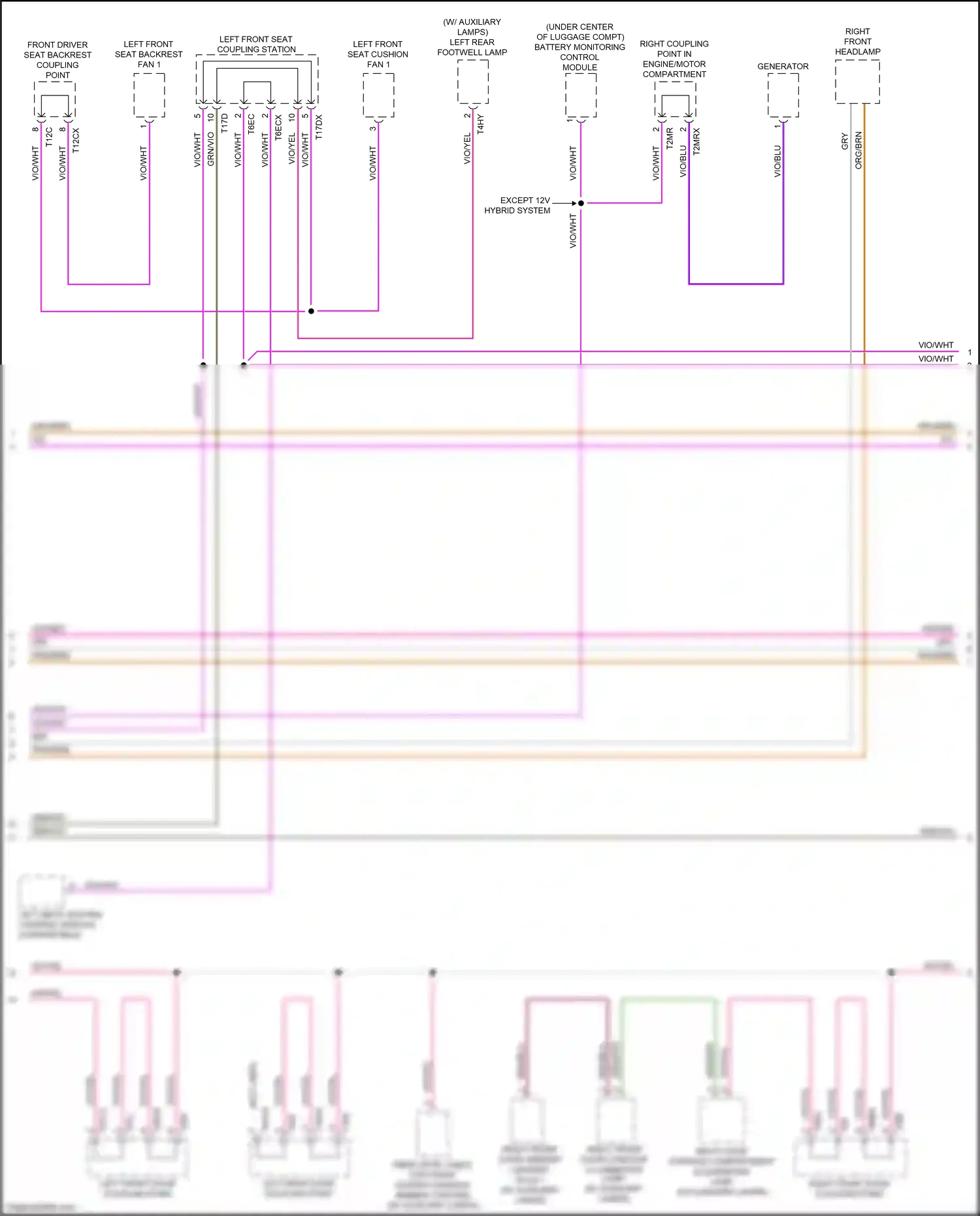 Wiring diagram right front door coupling point for Audi S5 II facelift (2019-2024) (13 of 25)