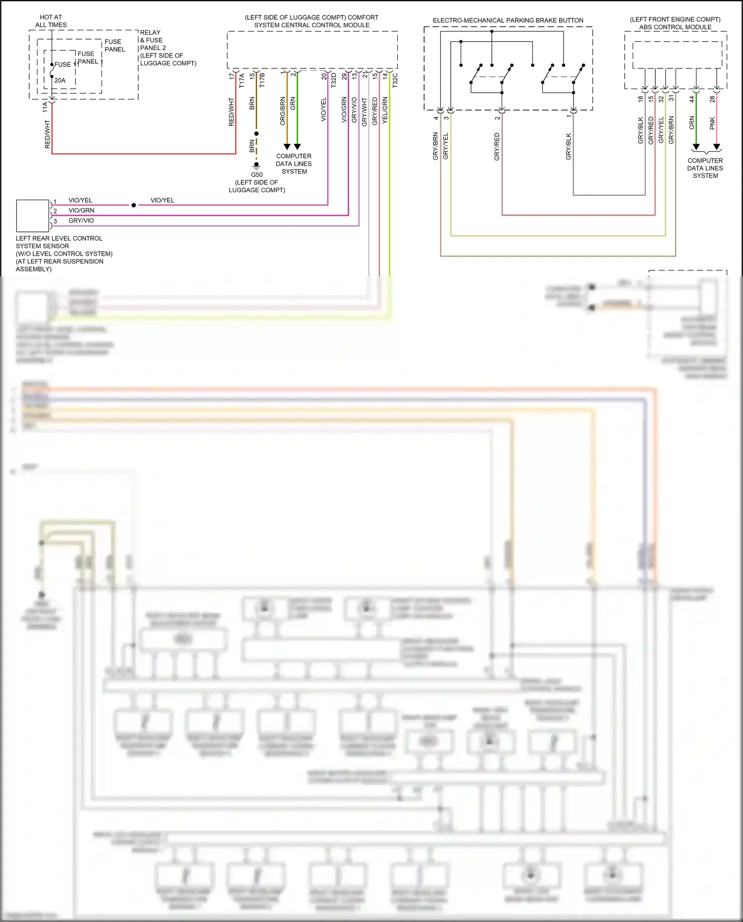 Wiring diagram right light control module for Audi S5 II facelift (2019-2024) (5 of 5)
