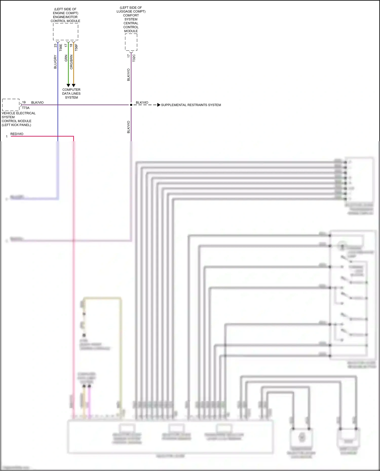 Wiring diagram selector lever release button for Audi S5 II facelift (2019-2024) (1 of 2)