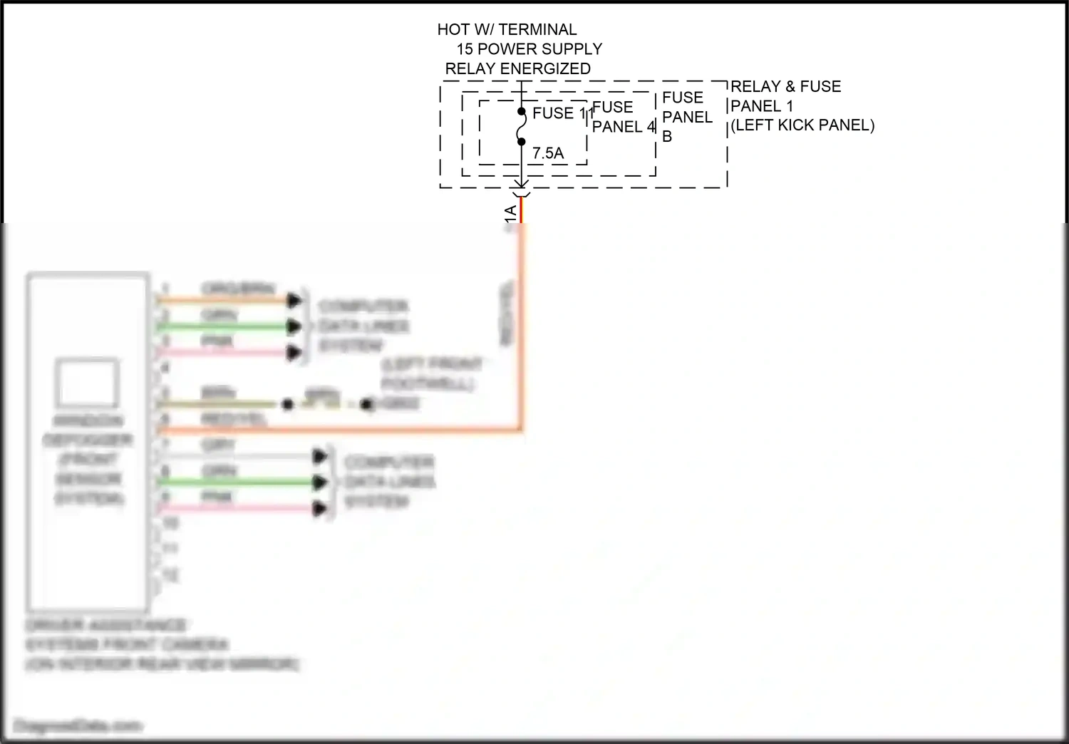 Wiring diagram window defogger front sensor system for Audi S5 II facelift (2019-2024) (1 of 1)