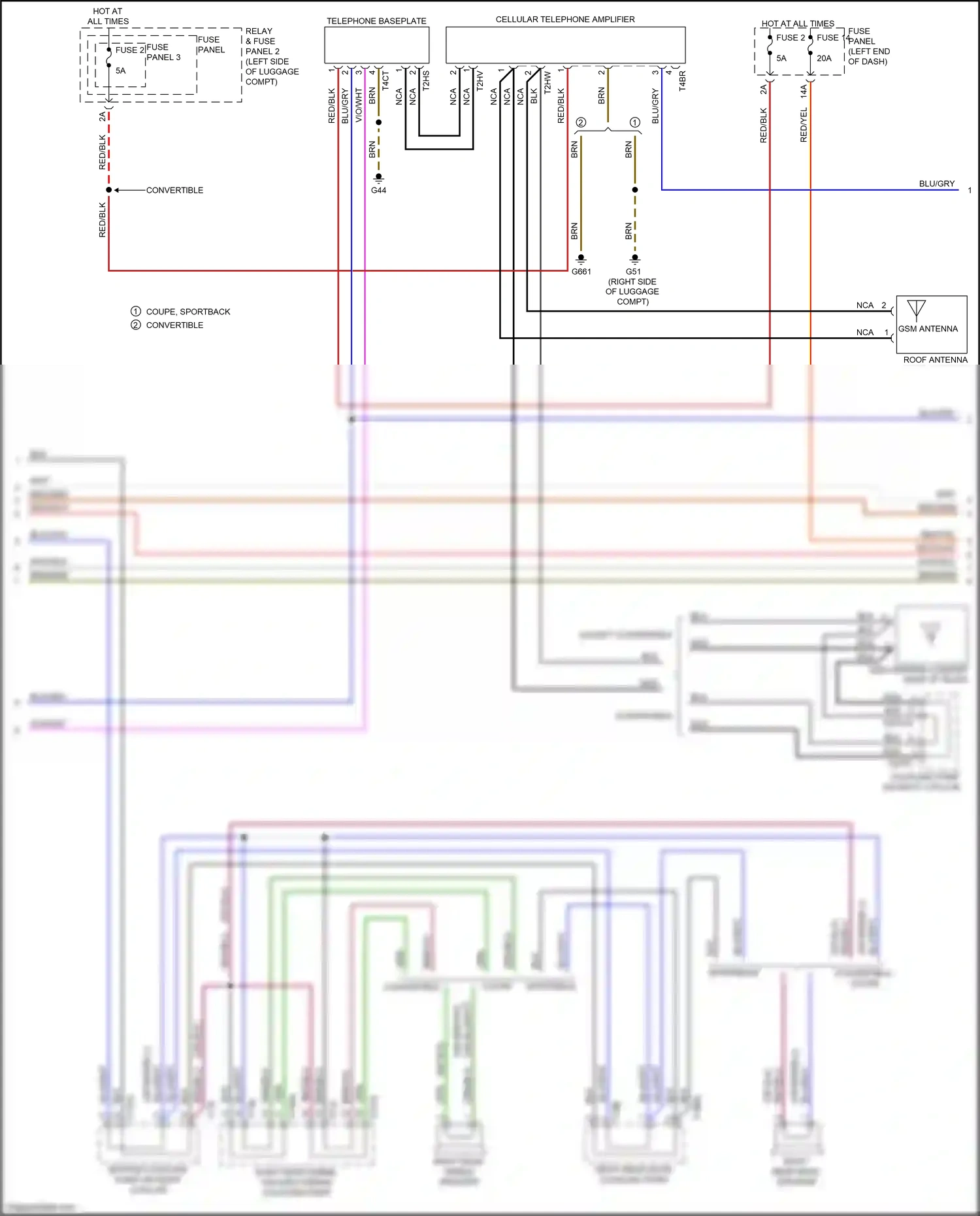 Wiring diagram fuse panel 3 for Audi S5 II (2016-2019) (7 of 49)
