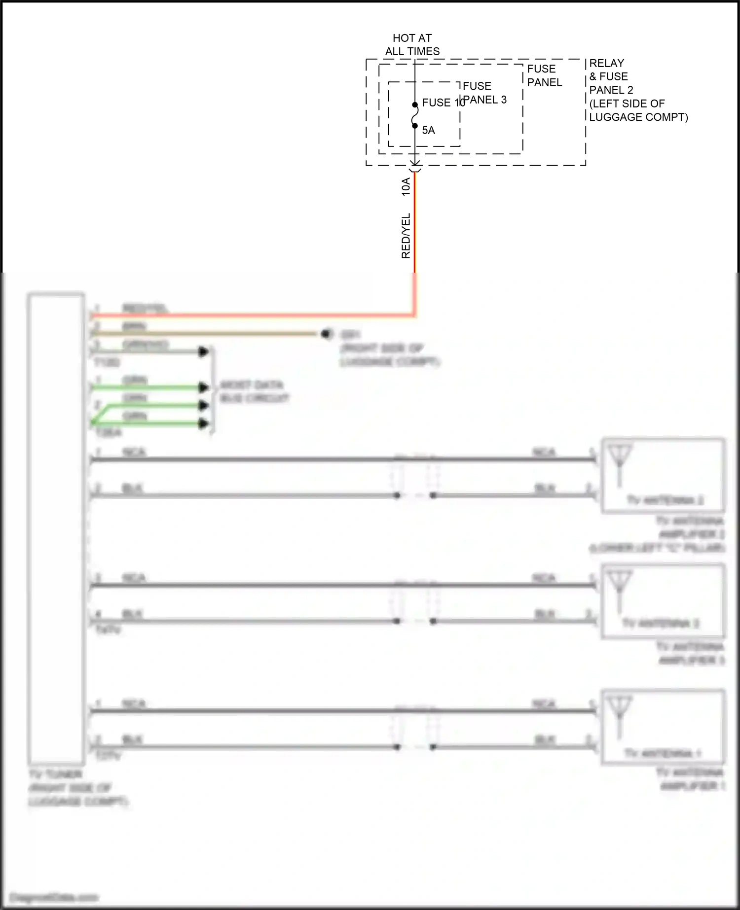 Wiring diagram fuse panel 3 for Audi S5 II (2016-2019) (10 of 49)