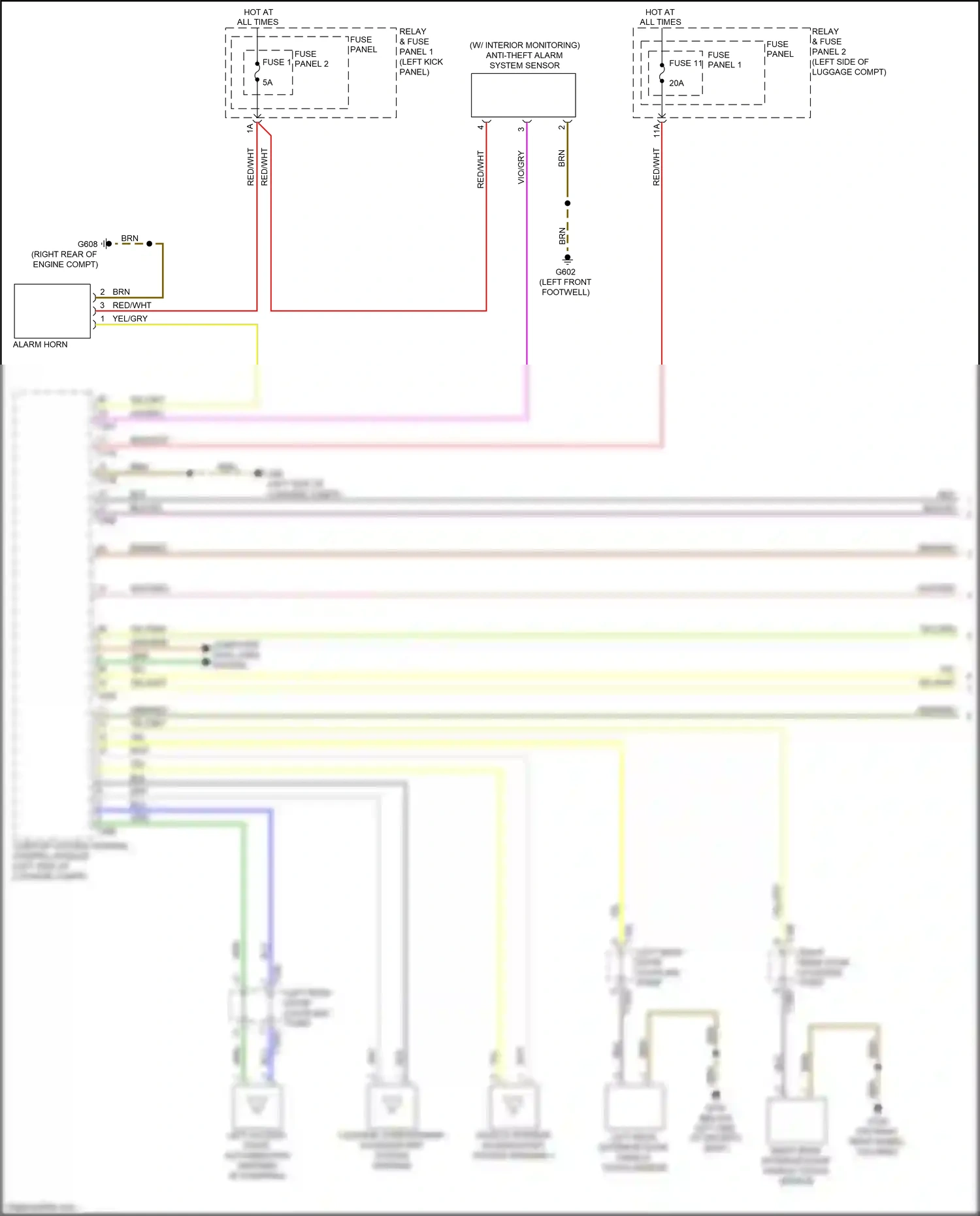 Wiring diagram vehicle interior access/start system antenna 1 for Audi S5 II (2016-2019) (1 of 1)