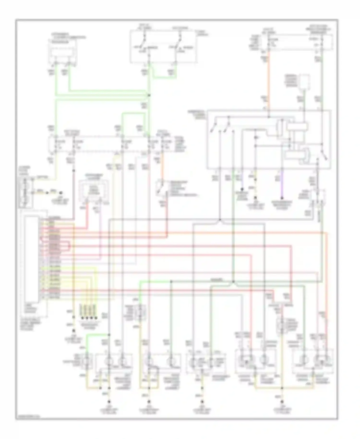 S6 Audi C5 (1999-2004): Exterior lamps circuit, with drl, with driver information center