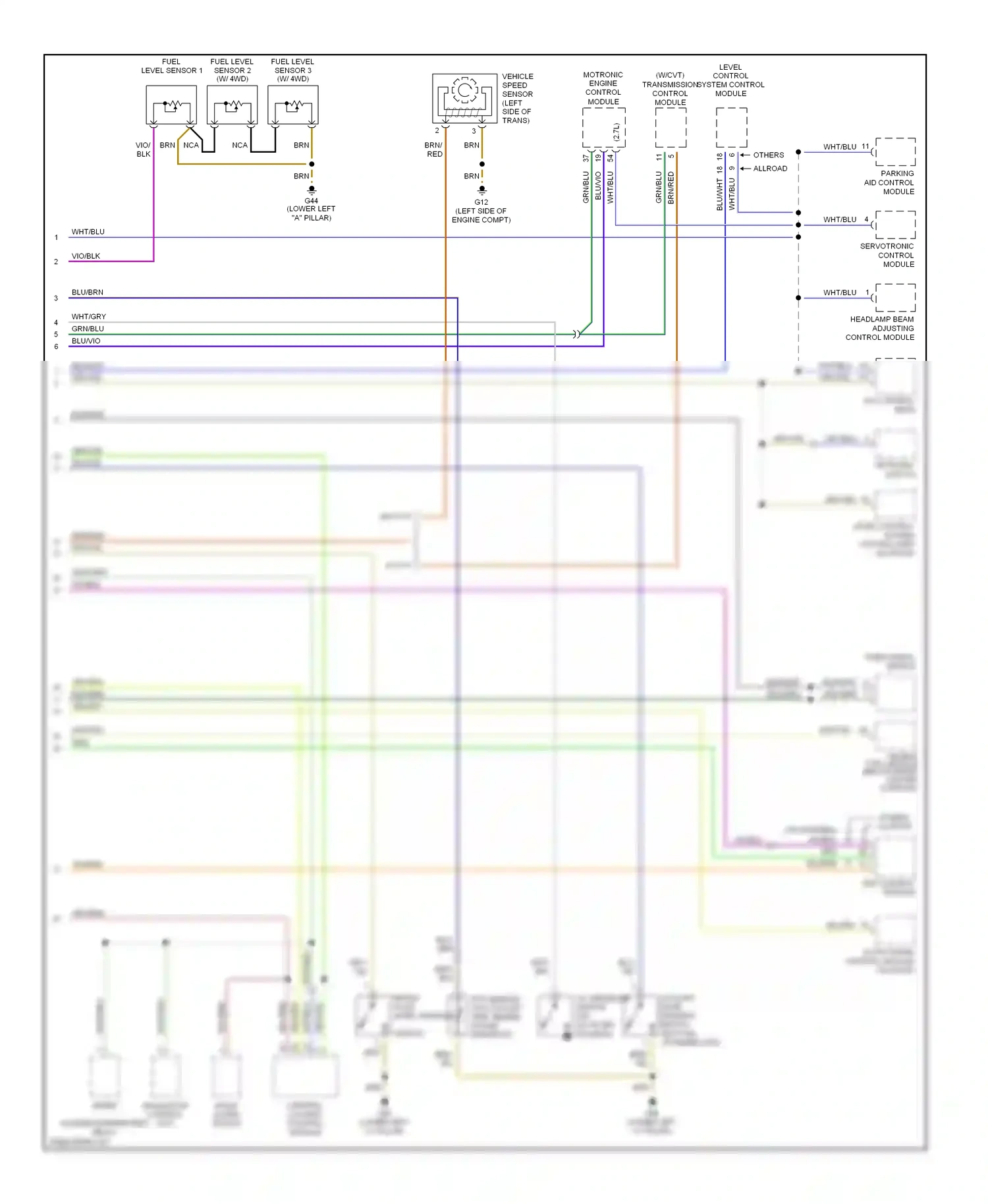 Audi S6 C5 (1999-2004) 4-low range control module (allroad) wiring diagram  (1 of 1)