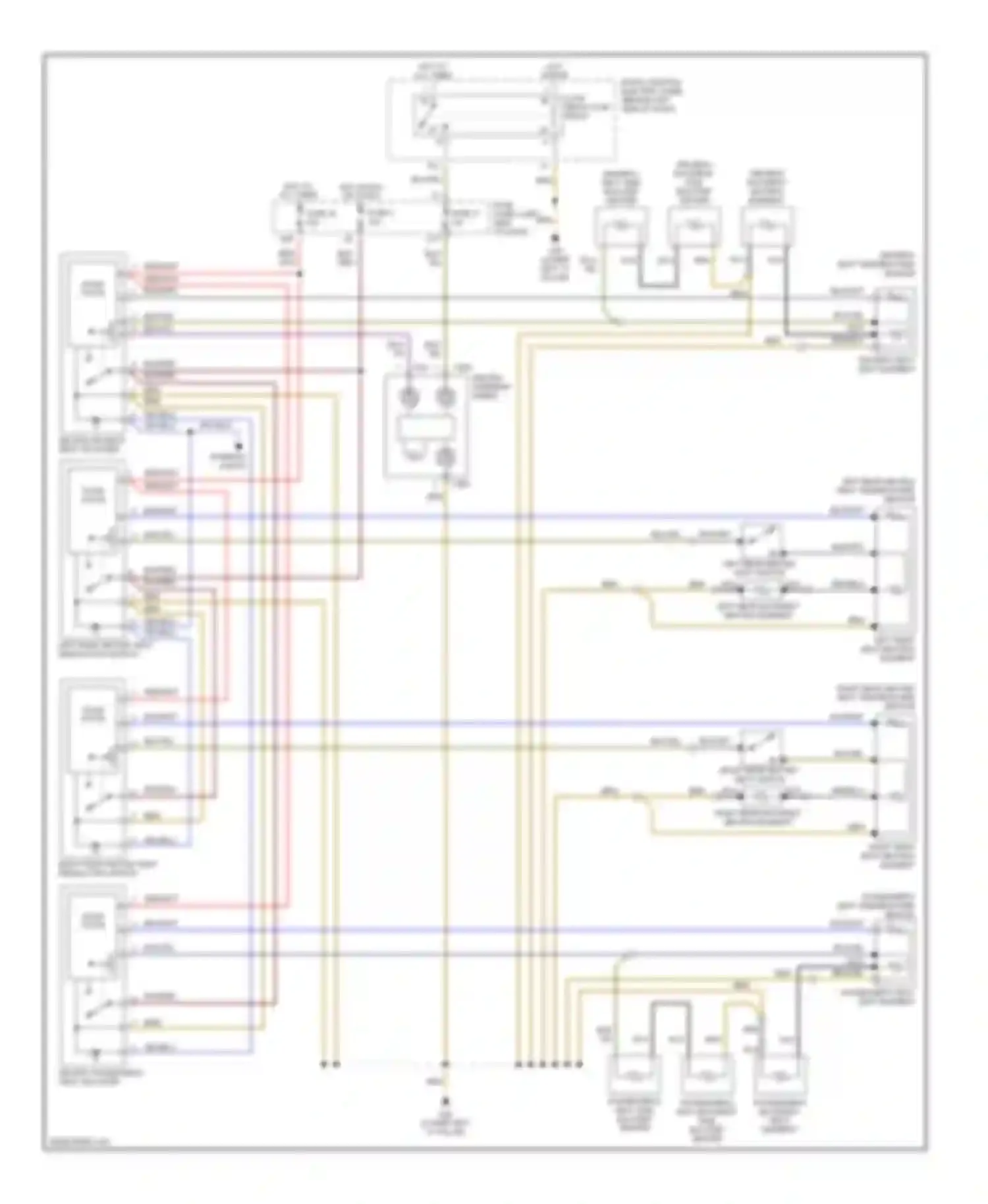 Wiring diagram left rear heated seat switch for Audi S6 C5 (1999-2004) (1 of 1)