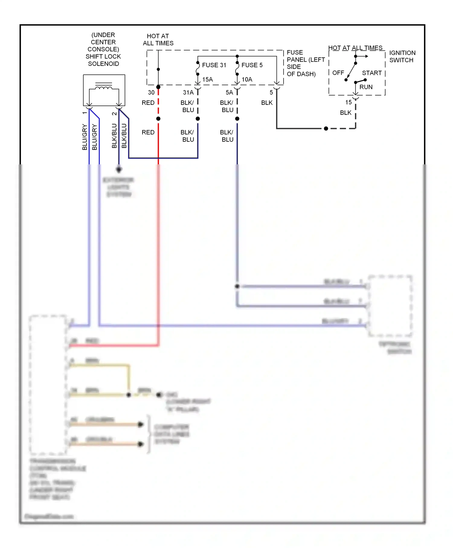 Audi S6 C5 (1999-2004) off wiring diagram  (15 of 17)