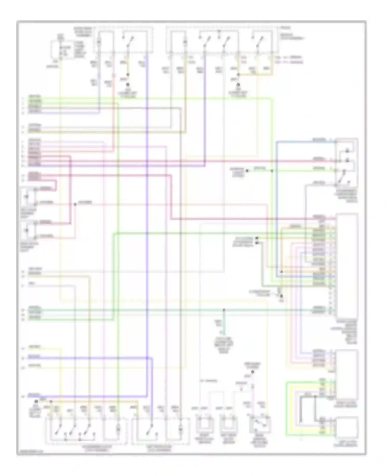 Wiring diagram right door warning light for Audi S6 C5 (1999-2004) (1 of 2)