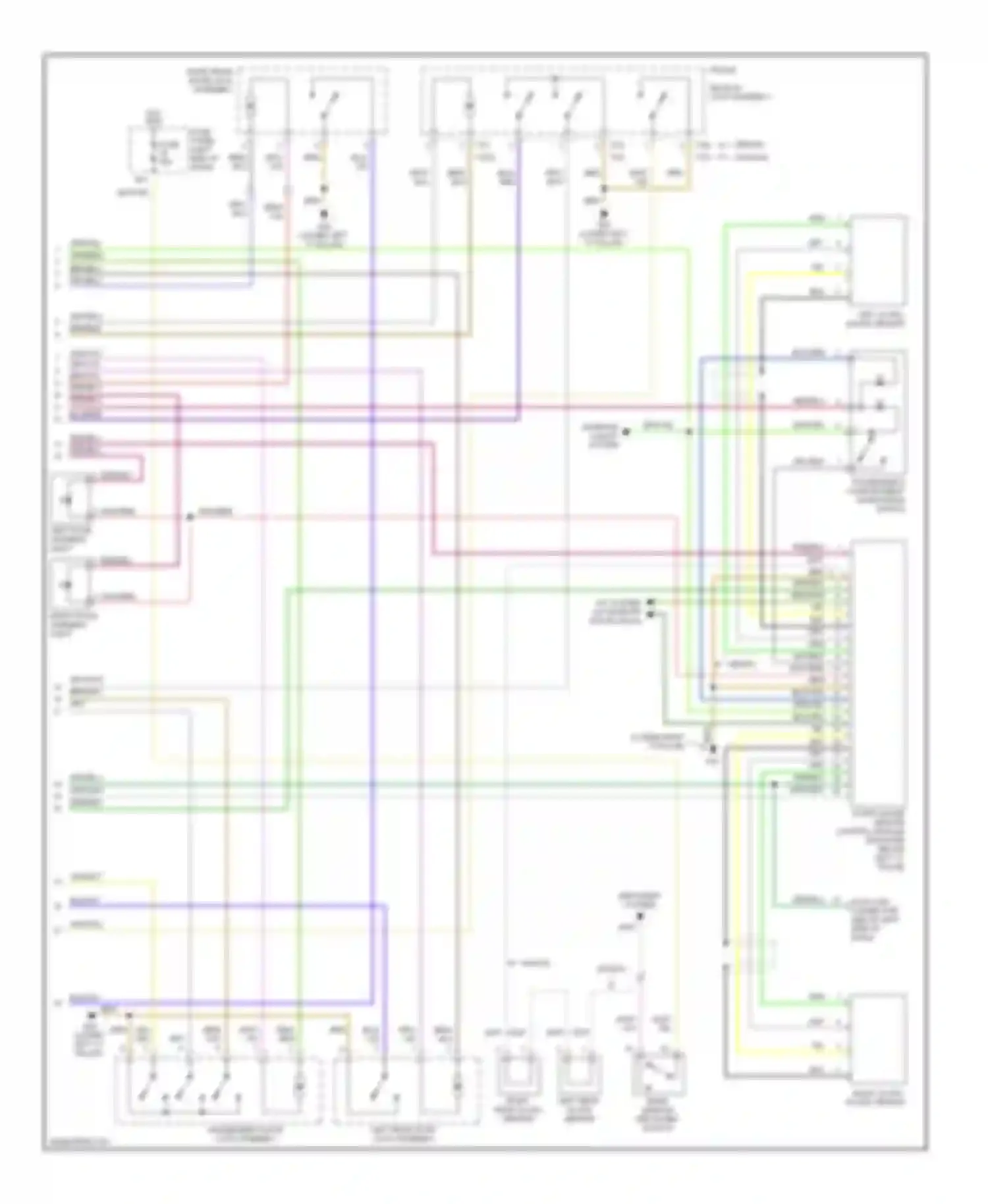 Wiring diagram right ultra- sound sensor for Audi S6 C5 (1999-2004) (2 of 2)