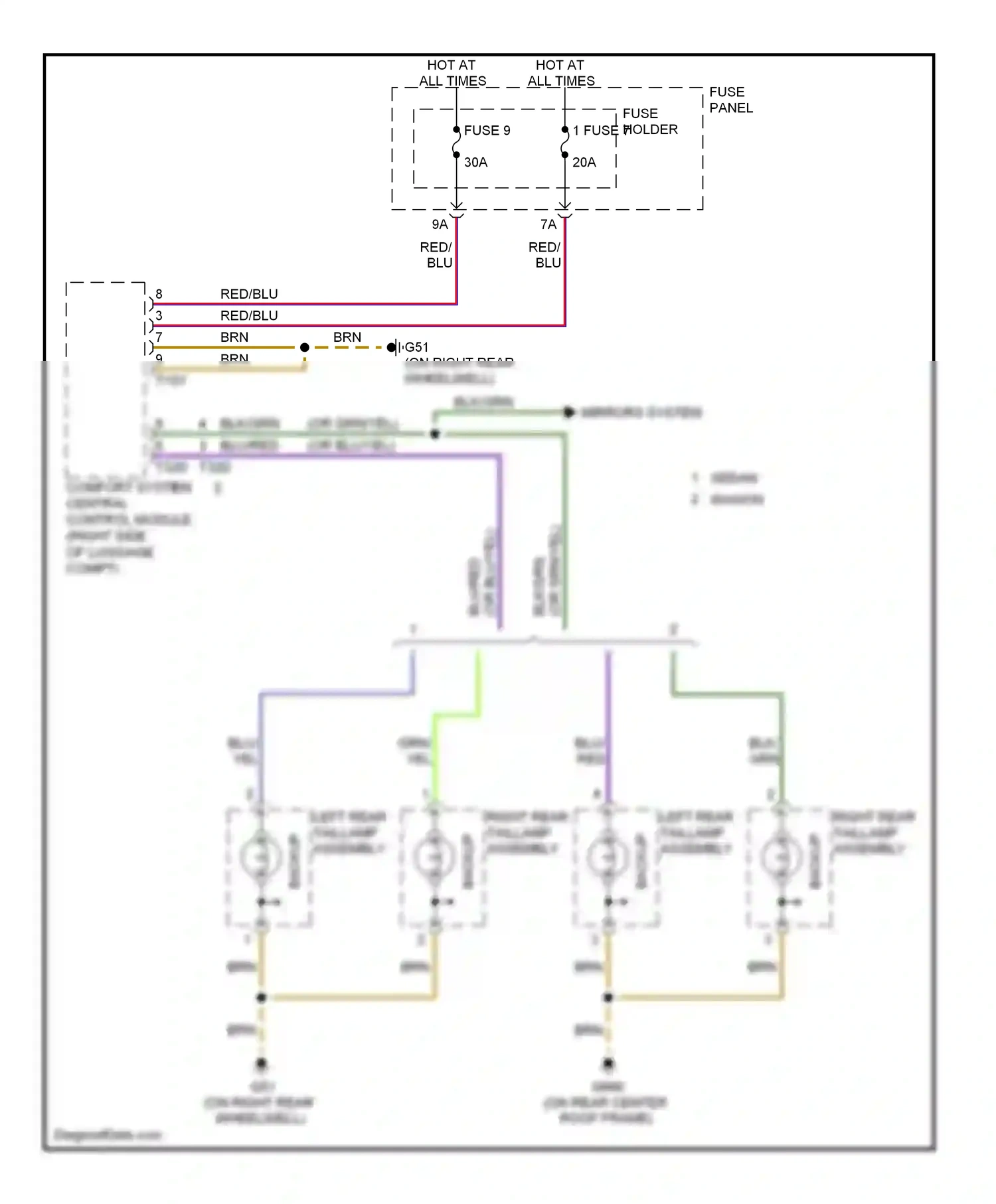 Audi S6 C6 facelift (2008-2011) backup wiring diagram  (1 of 1)