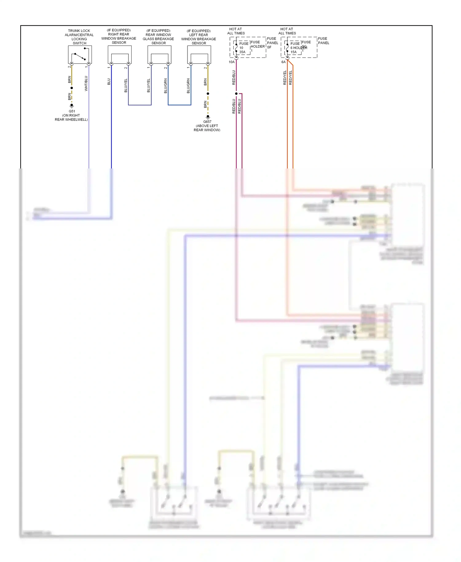Wiring diagram blu/yel for Audi S6 C6 facelift (2008-2011) (4 of 25)