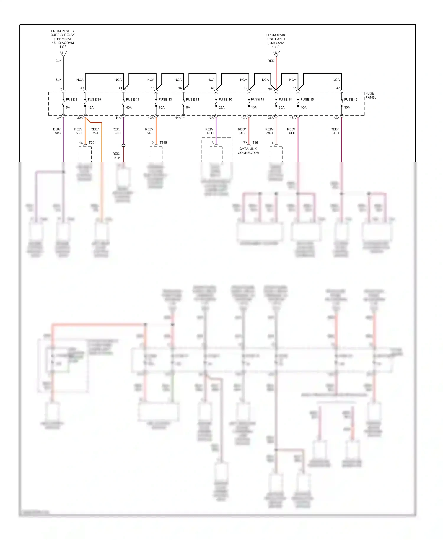 Wiring diagram driver's door control module for Audi S6 C6 facelift (2008-2011) (2 of 2)