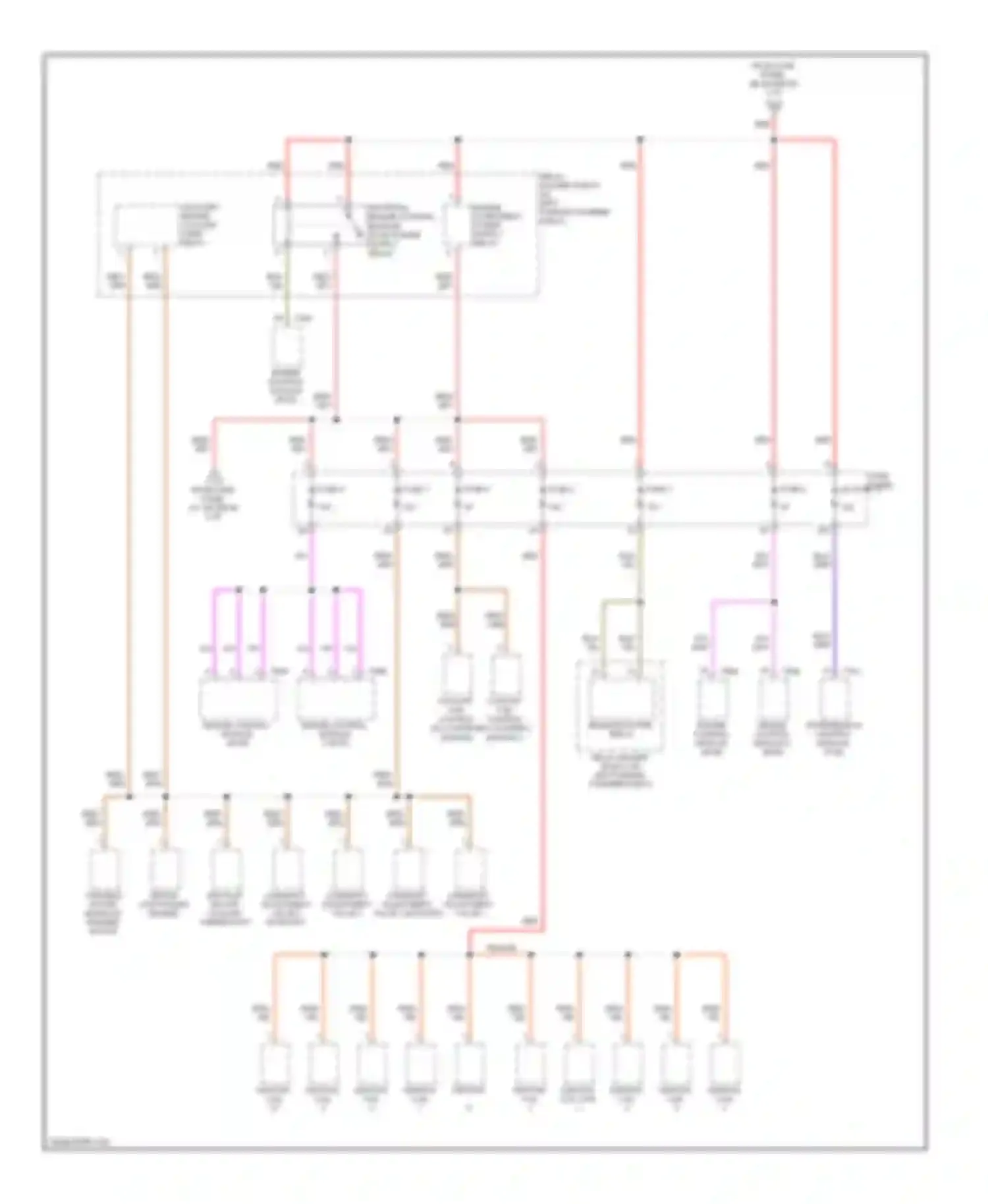 Wiring diagram engine component power supply relay for Audi S6 C6 facelift (2008-2011)