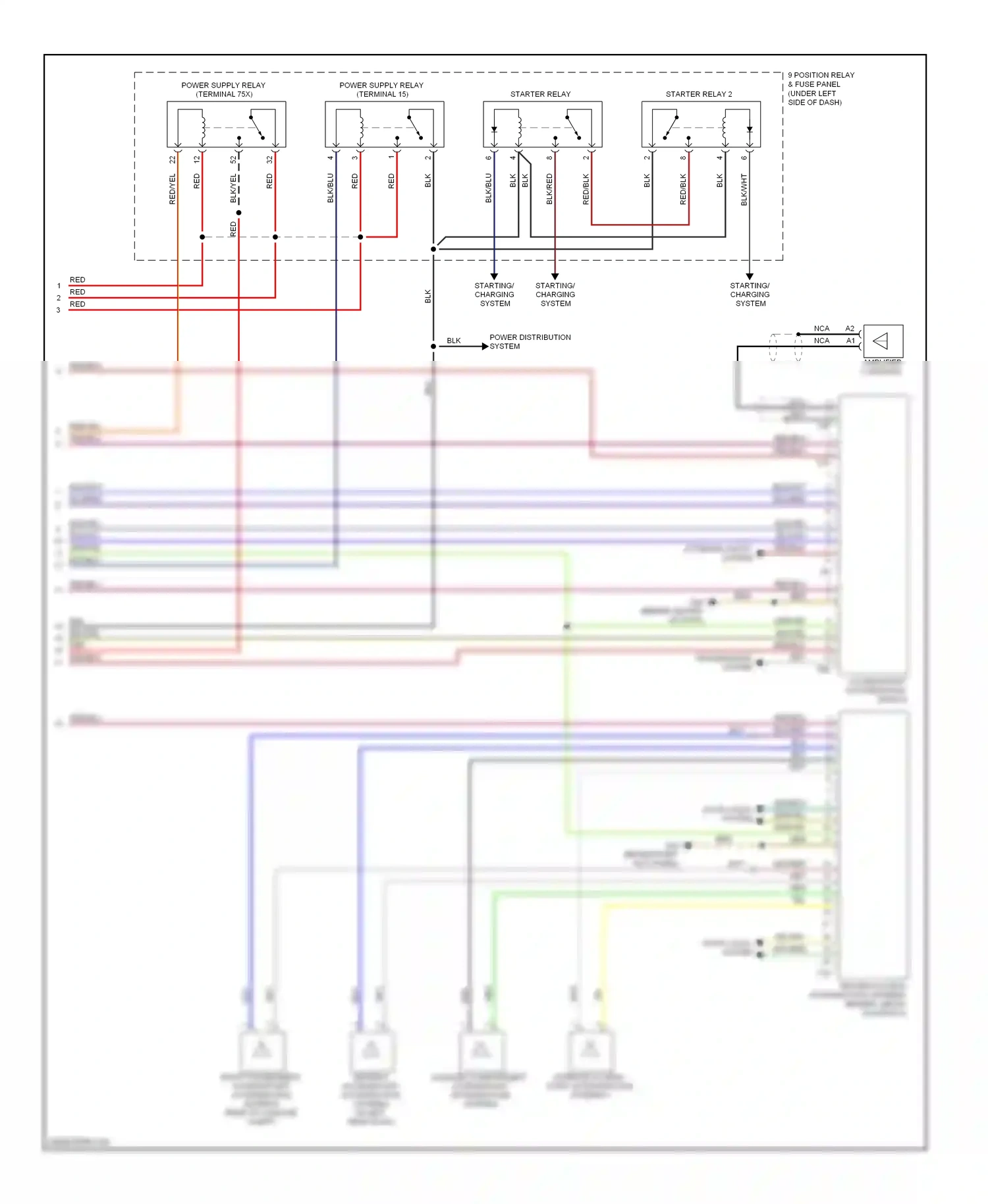 Audi S6 C6 facelift (2008-2011) front passenger's access/start authorization antenna (rear of luggage compt) wiring diagram  (1 of 1)