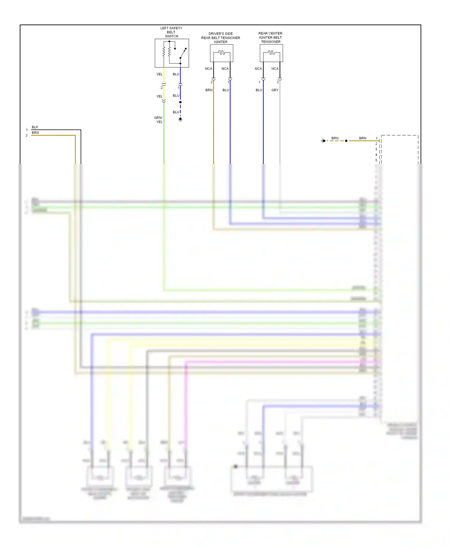 Wiring diagram front passenger's side air bag igniter for Audi S6 C6 facelift (2008-2011) (2 of 2)