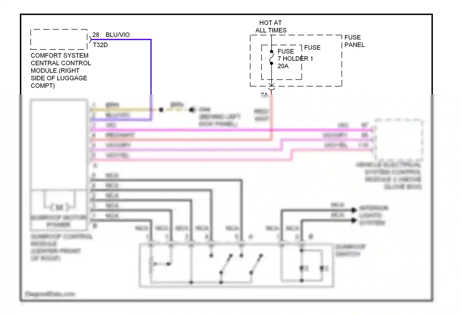 Wiring diagram fuse panel sc for Audi S6 C6 facelift (2008-2011) (16 of 25)