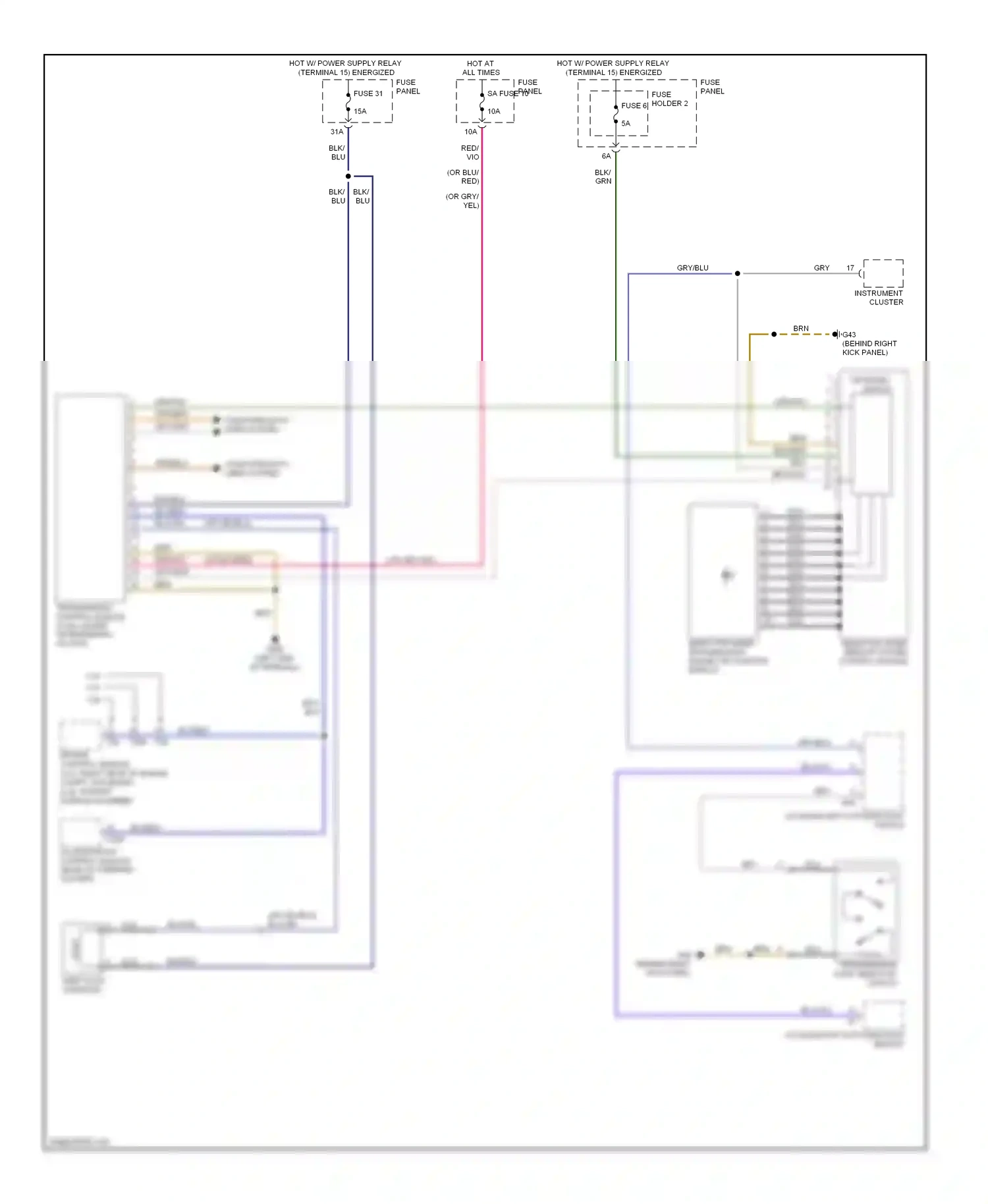 Wiring diagram gry/blu for Audi S6 C6 facelift (2008-2011) (21 of 31)
