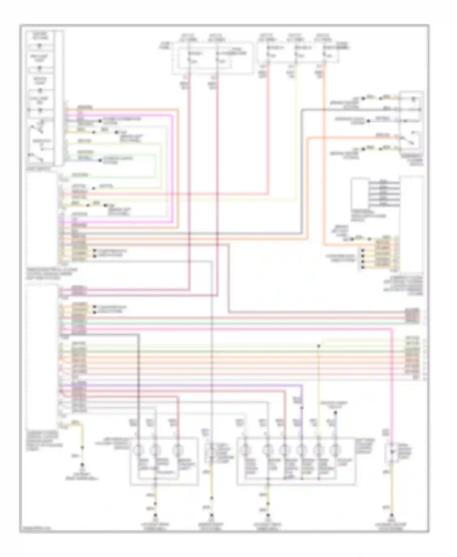 Wiring diagram left front side marker lamp for Audi S6 C6 facelift (2008-2011)
