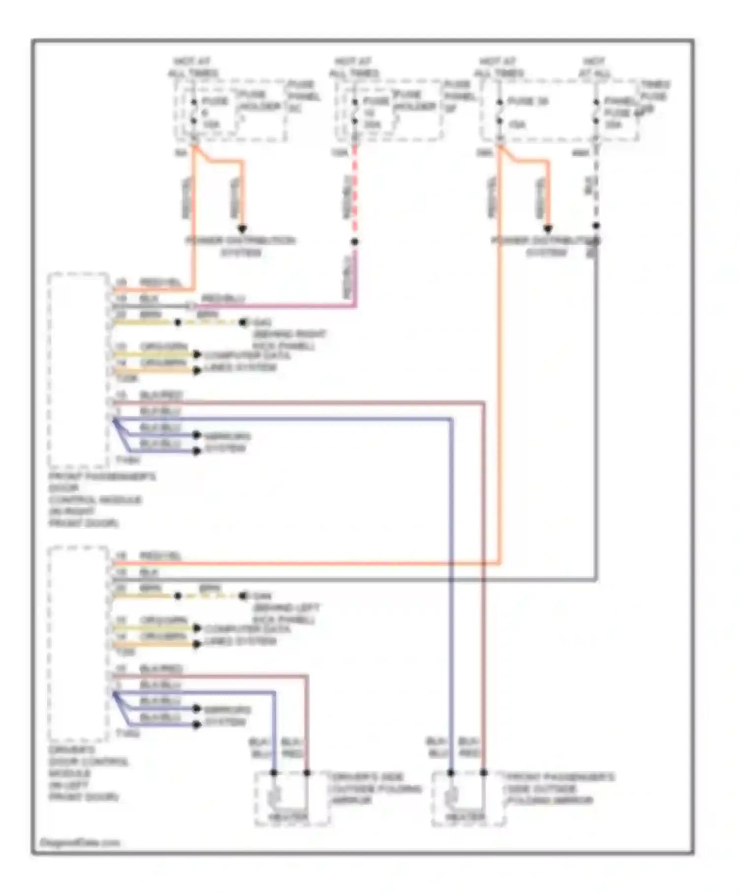 Wiring diagram computer data lines system for Audi S6 C6 facelift (2008-2011)