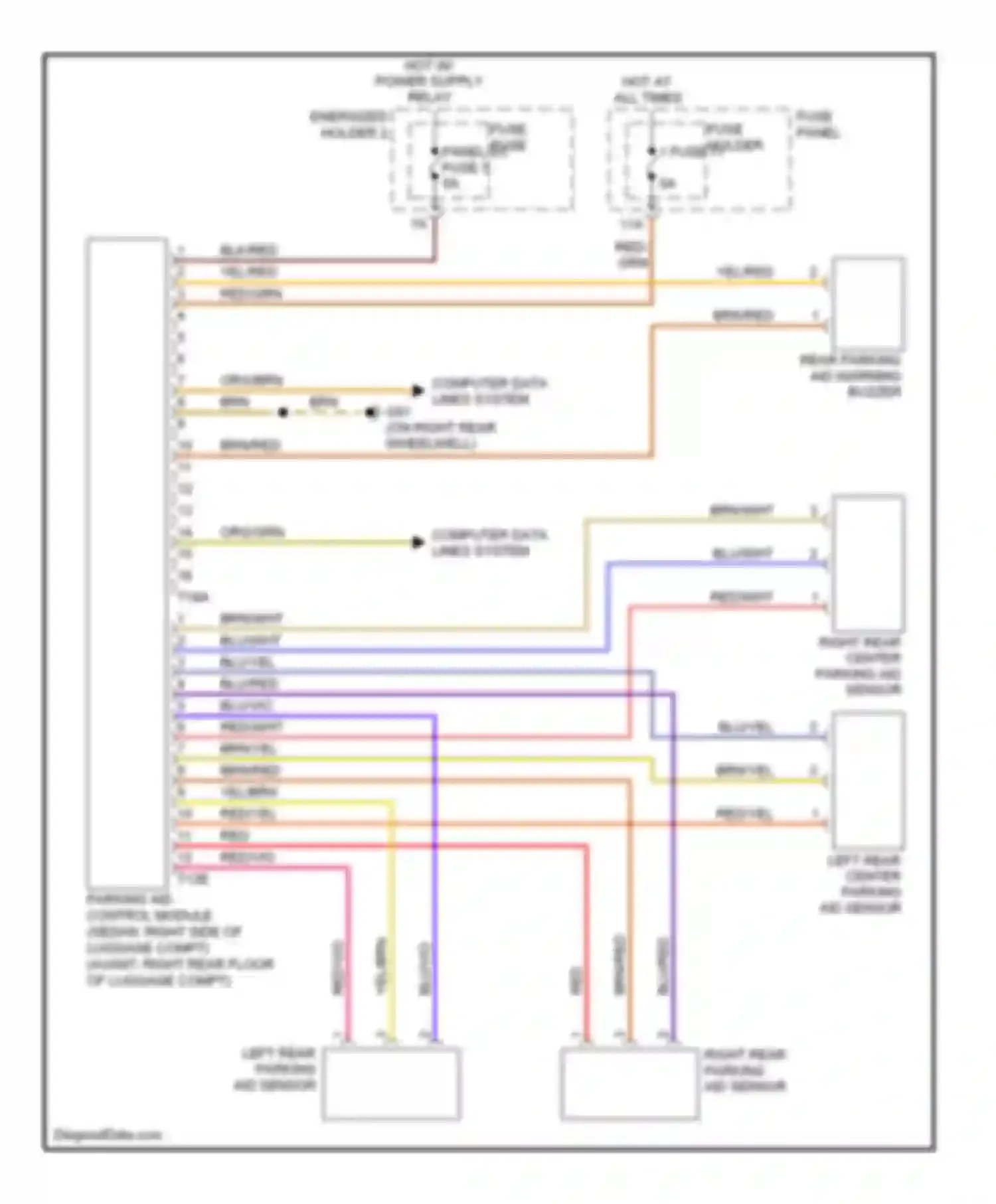 Wiring diagram computer data lines system for Audi S6 C6 facelift (2008-2011)