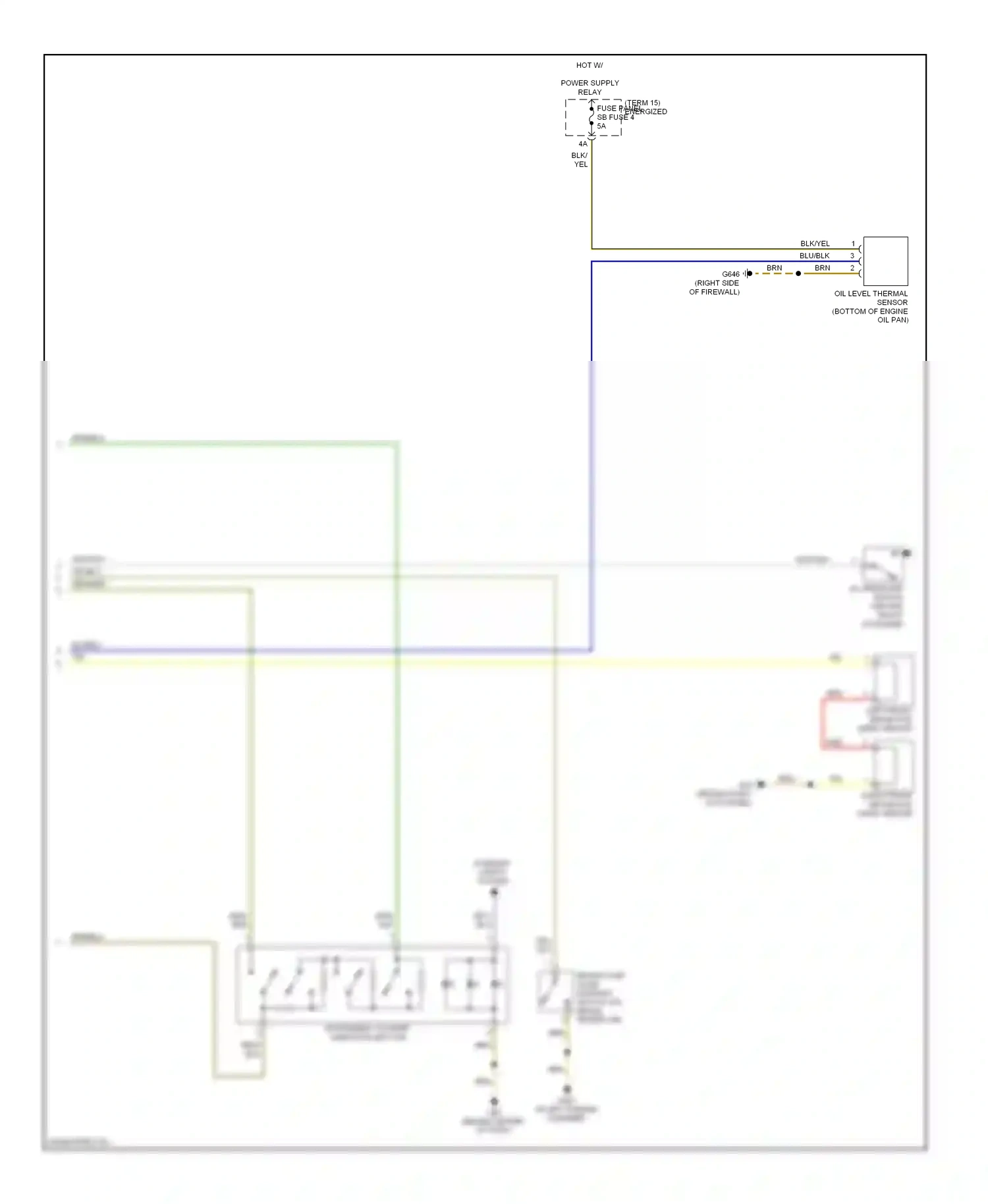 Wiring diagram left front brake pad wear sensor for Audi S6 C6 facelift (2008-2011) (1 of 1)