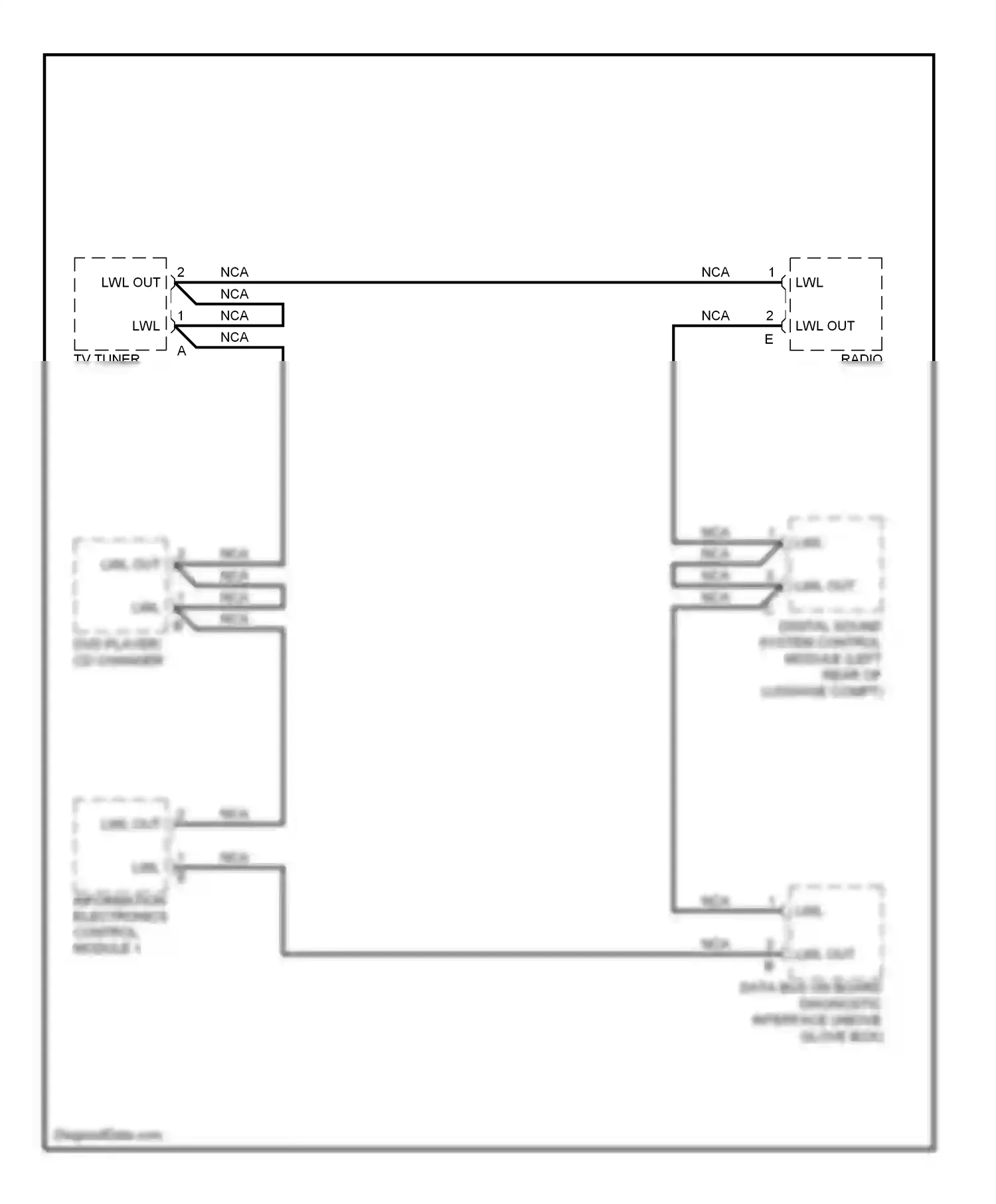 Wiring diagram lwl out for Audi S6 C6 facelift (2008-2011) (2 of 2)