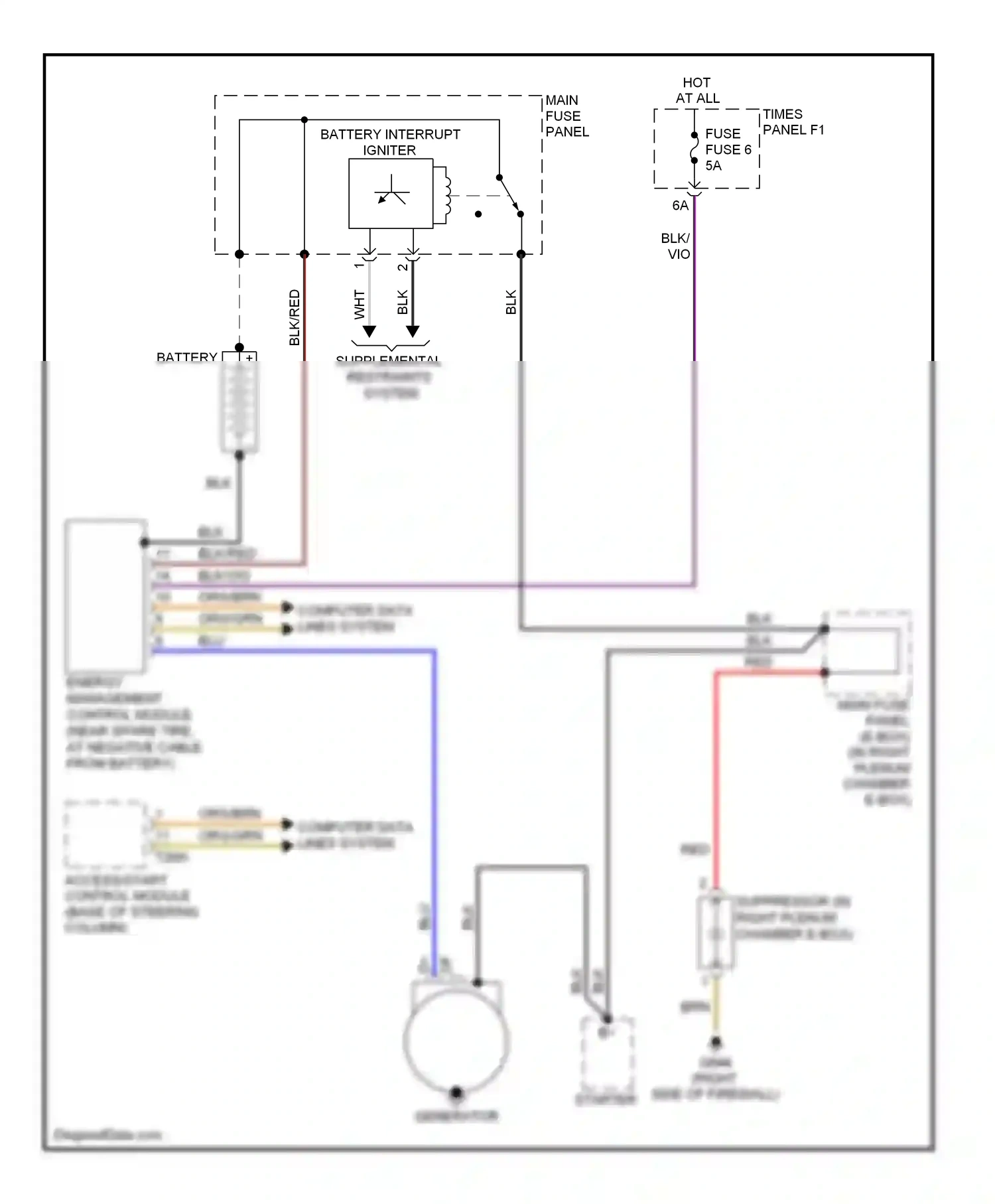 Wiring diagram main fuse panel for Audi S6 C6 facelift (2008-2011) (3 of 12)