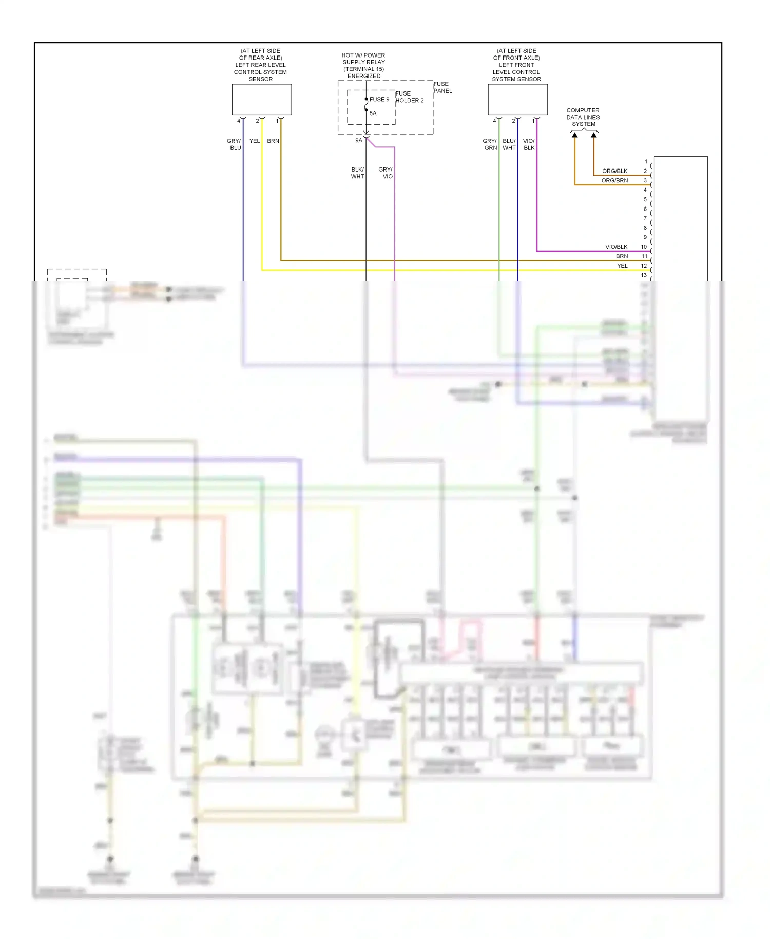Wiring diagram swivel module position sensor for Audi S6 C6 facelift (2008-2011) (4 of 4)