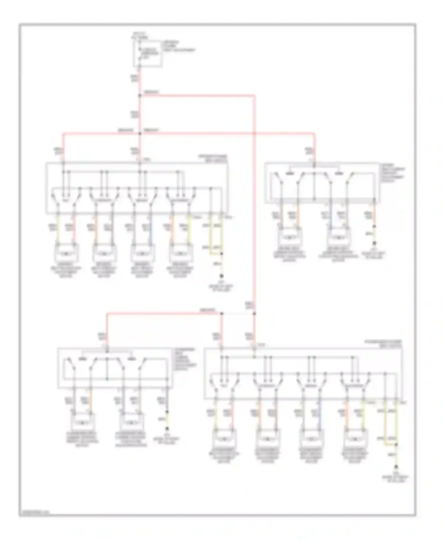 S6 Audi C6 (2006-2008): Power seats circuit
