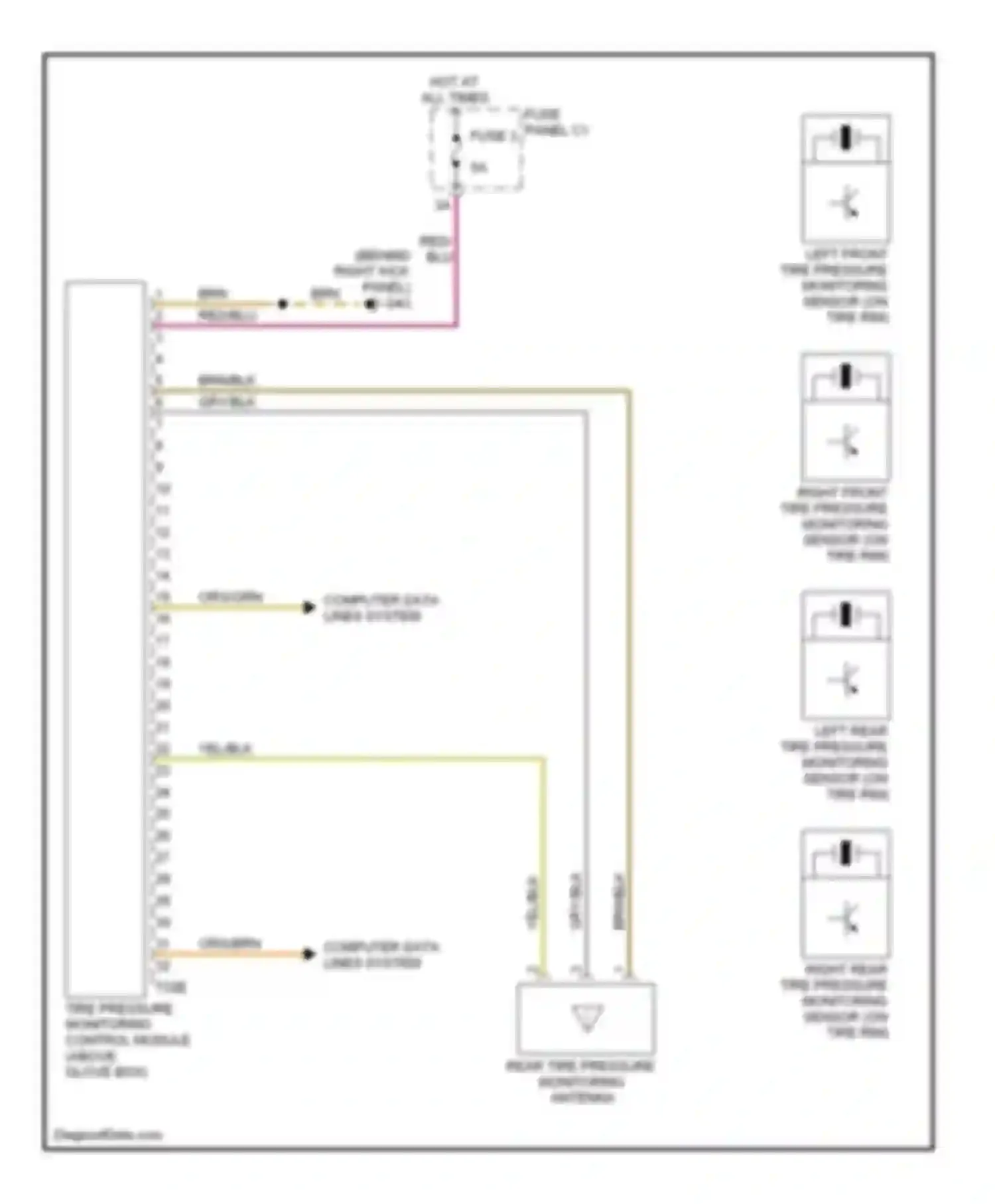 S6 Audi C6 (2006-2008): Warning systems circuit