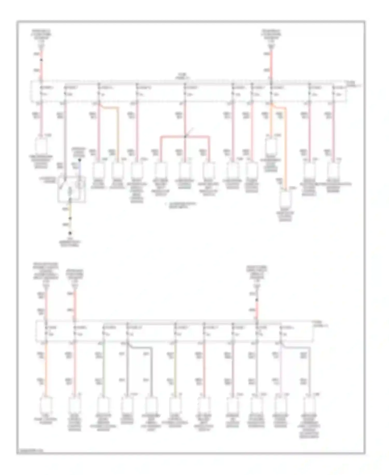 Wiring diagram keyless access authorization antenna reader for Audi S6 C6 (2006-2008)
