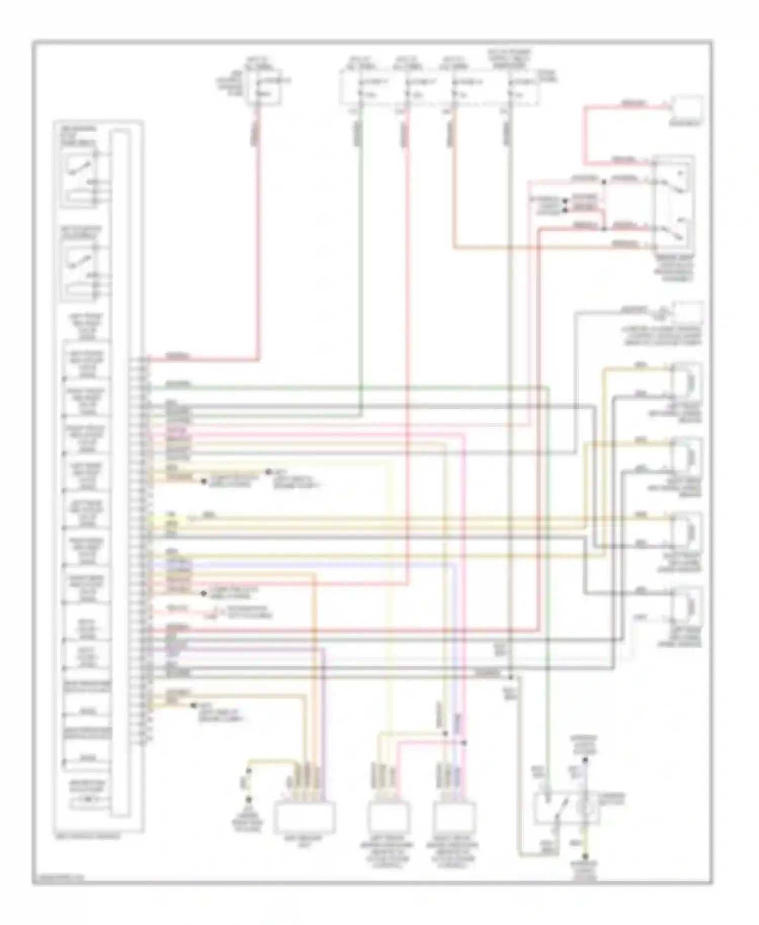 Wiring diagram hot at all times abs control module fuse 1 fuse 123 for Audi S6 C6 (2006-2008)