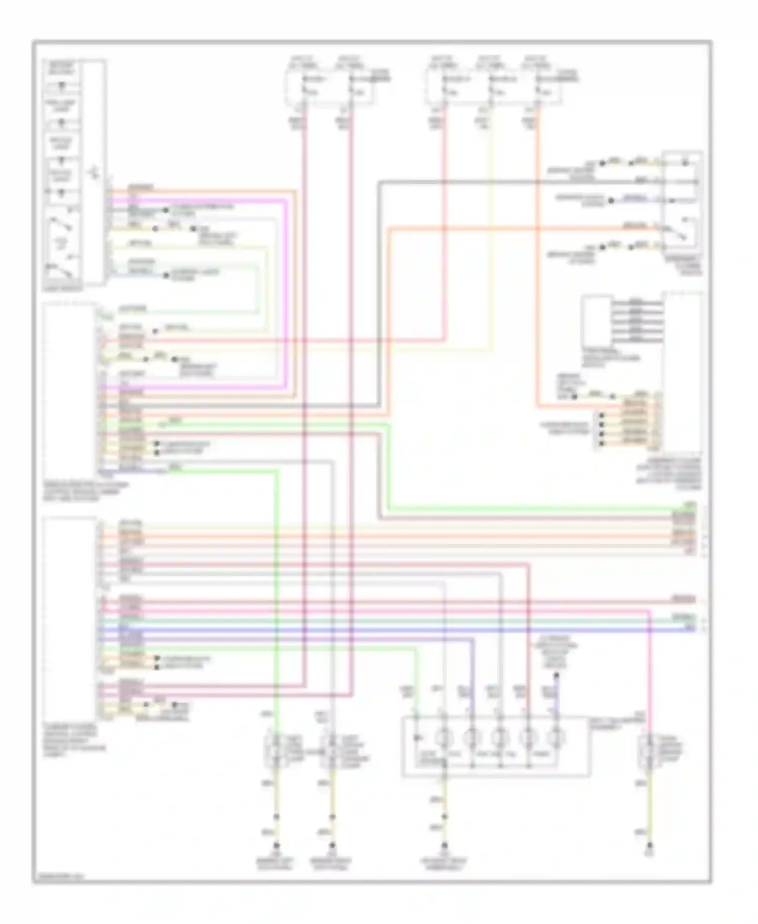 Wiring diagram left front side marker lamp for Audi S6 C6 (2006-2008)