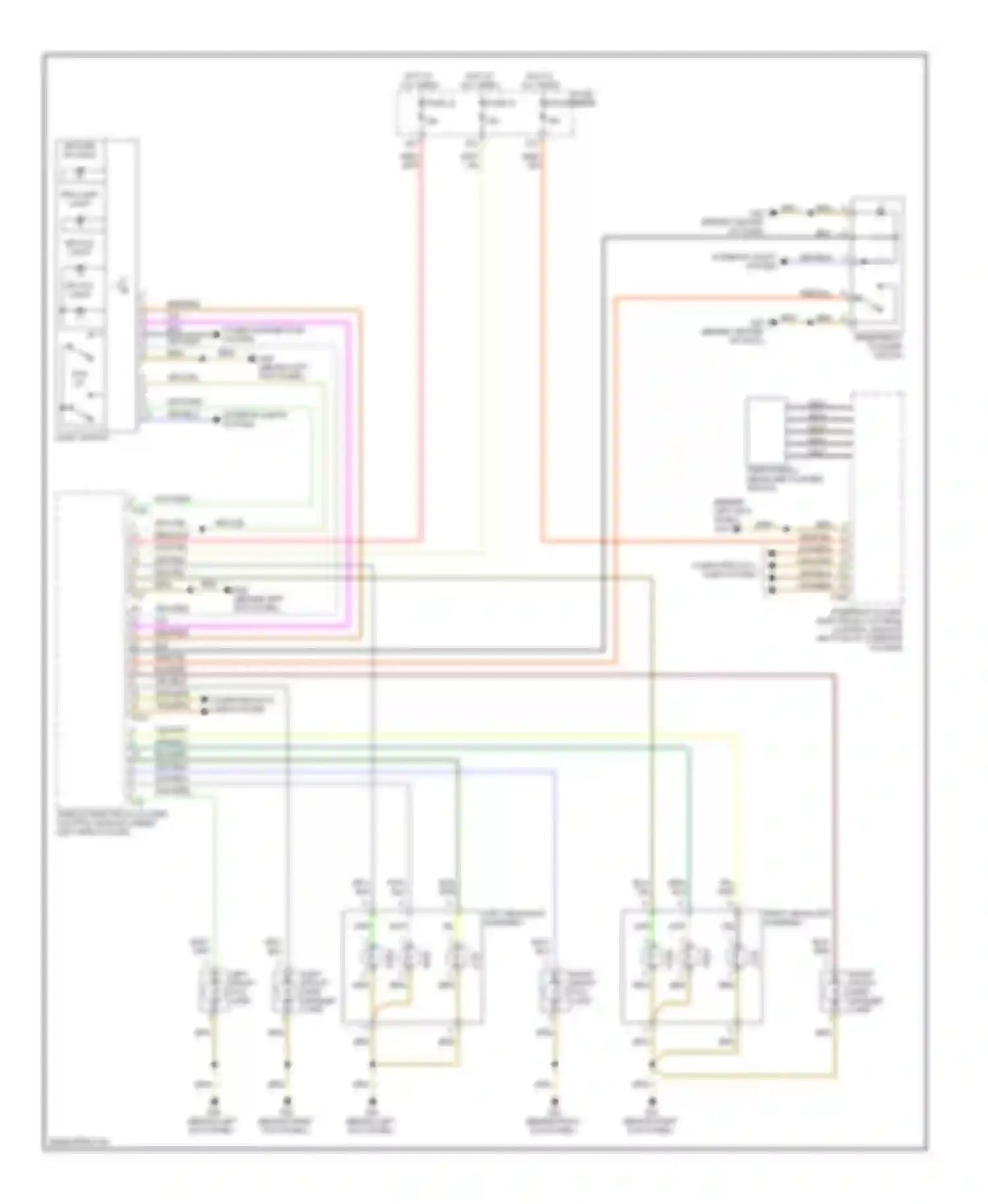 Wiring diagram left front side marker lamp for Audi S6 C6 (2006-2008)