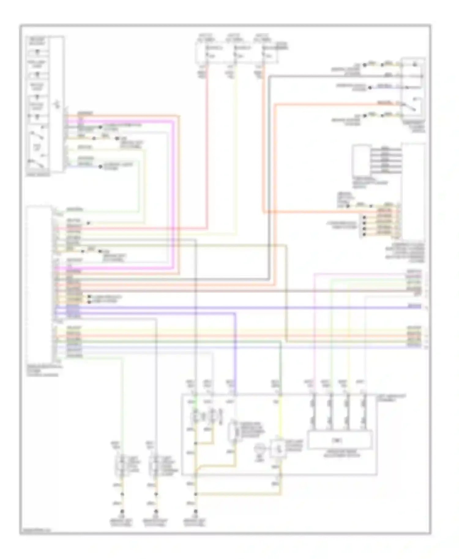 Wiring diagram vehicle electrical system control module for Audi S6 C6 (2006-2008)