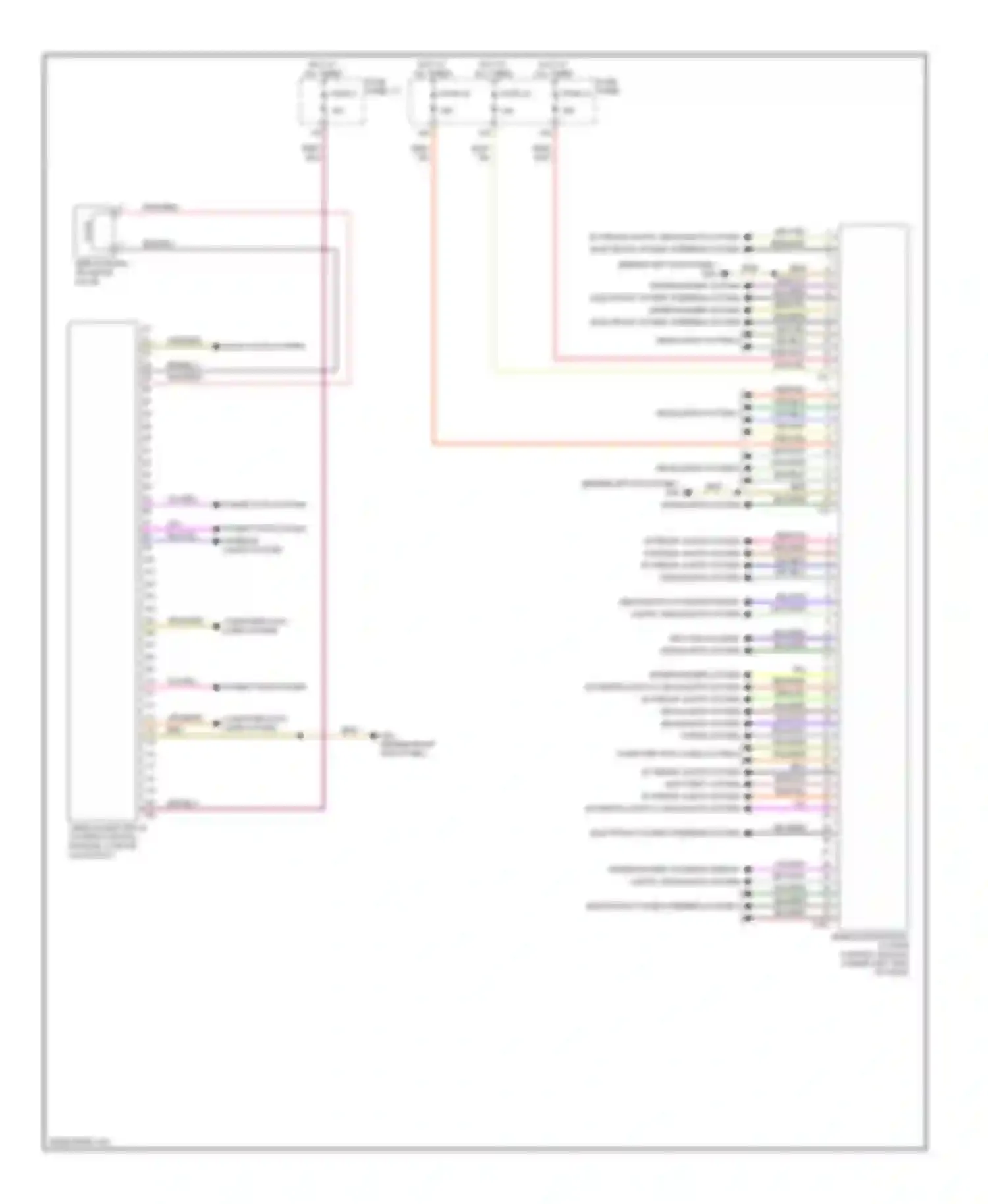 Wiring diagram left rear mid/low range loud speaker for Audi S6 C6 (2006-2008)