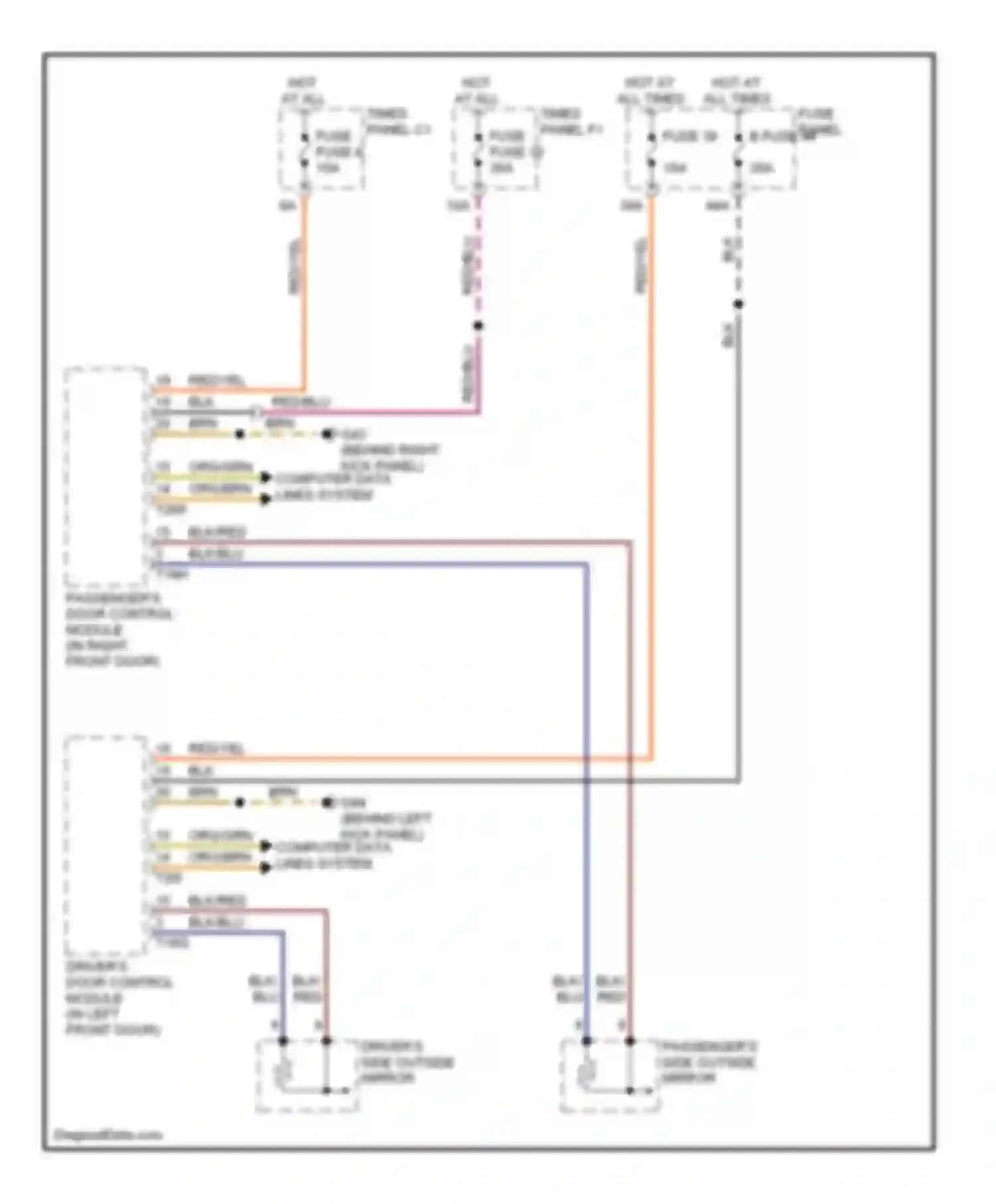 Wiring diagram computer data lines system for Audi S6 C6 (2006-2008)