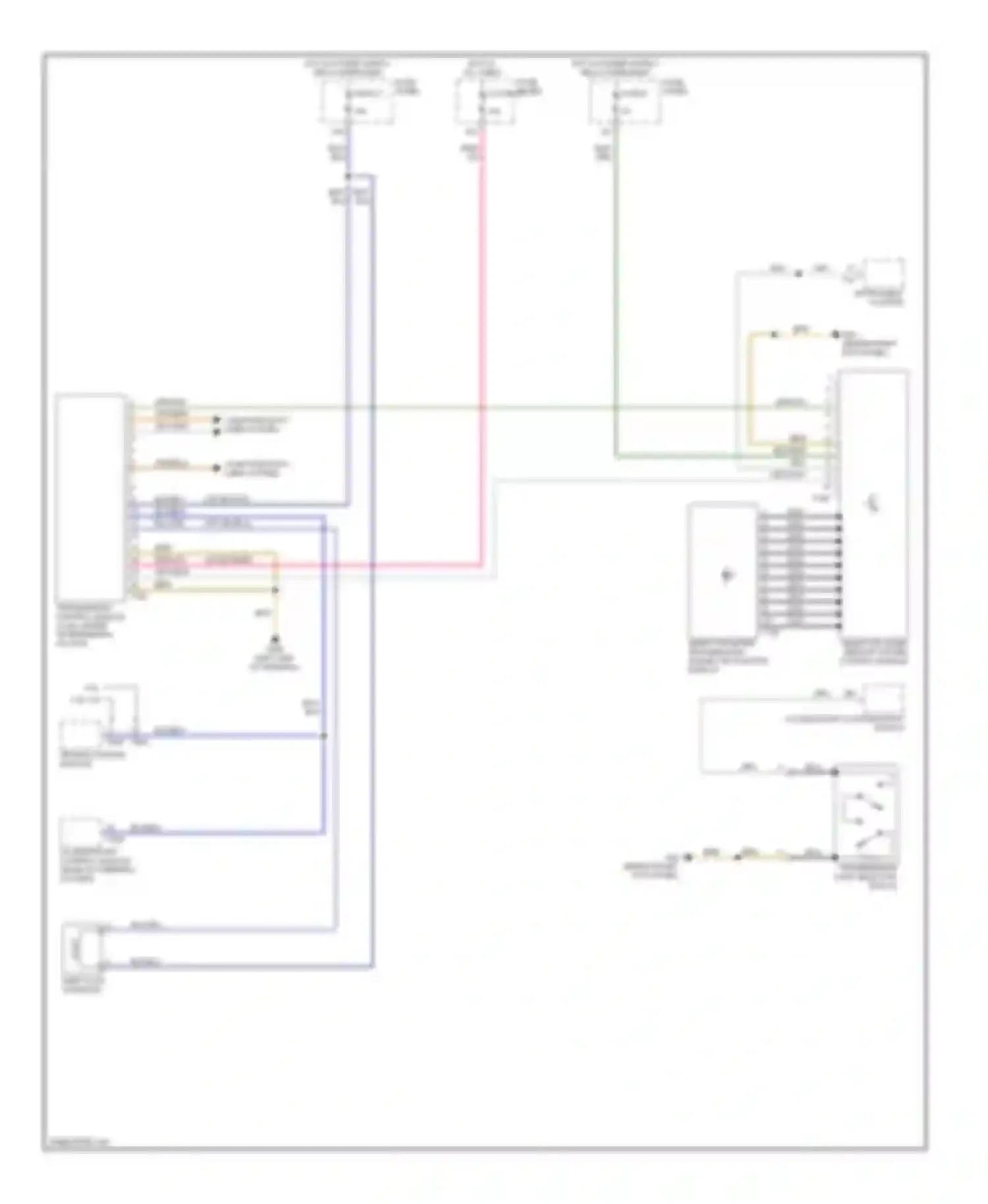 Wiring diagram access/start authorization switch for Audi S6 C6 (2006-2008)