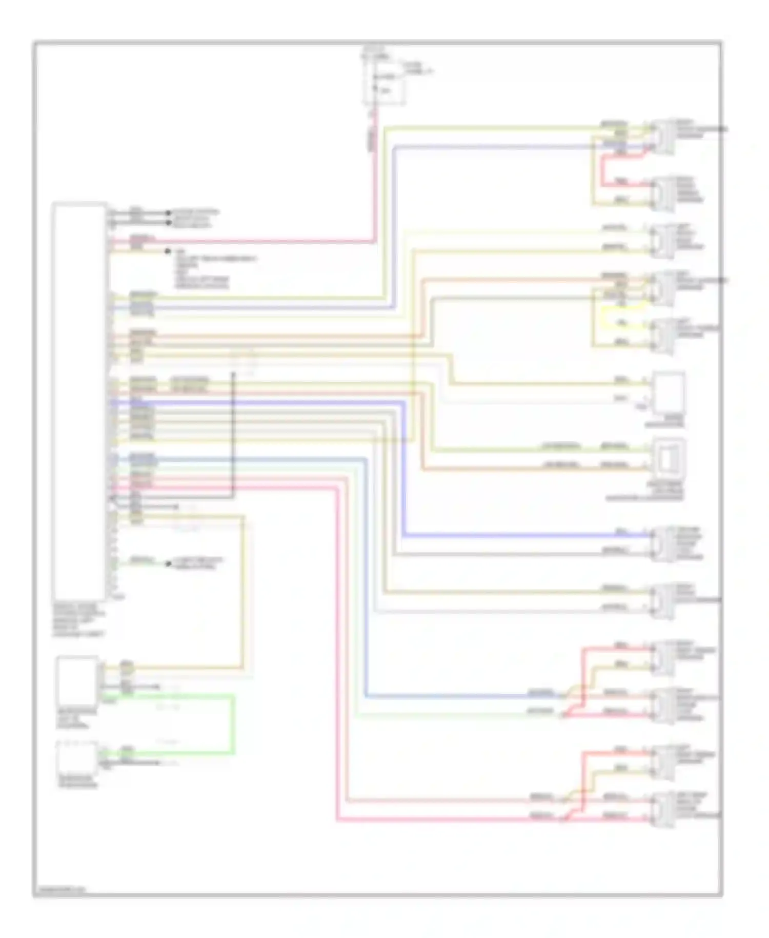 Wiring diagram left rear treble speaker for Audi S6 C6 (2006-2008) (2 of 3)