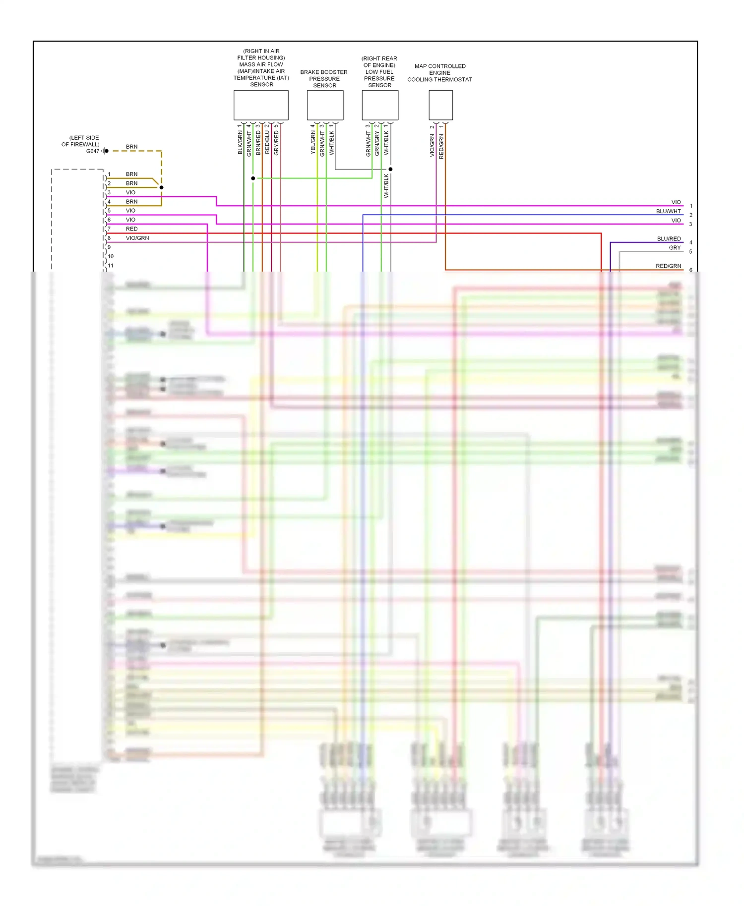 Audi S6 C6 (2006-2008) partial wiring diagram  (1 of 3)