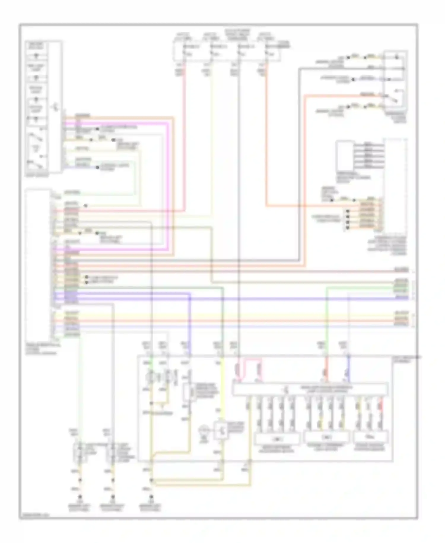 Wiring diagram power distribution system for Audi S6 C6 (2006-2008) (7 of 11)