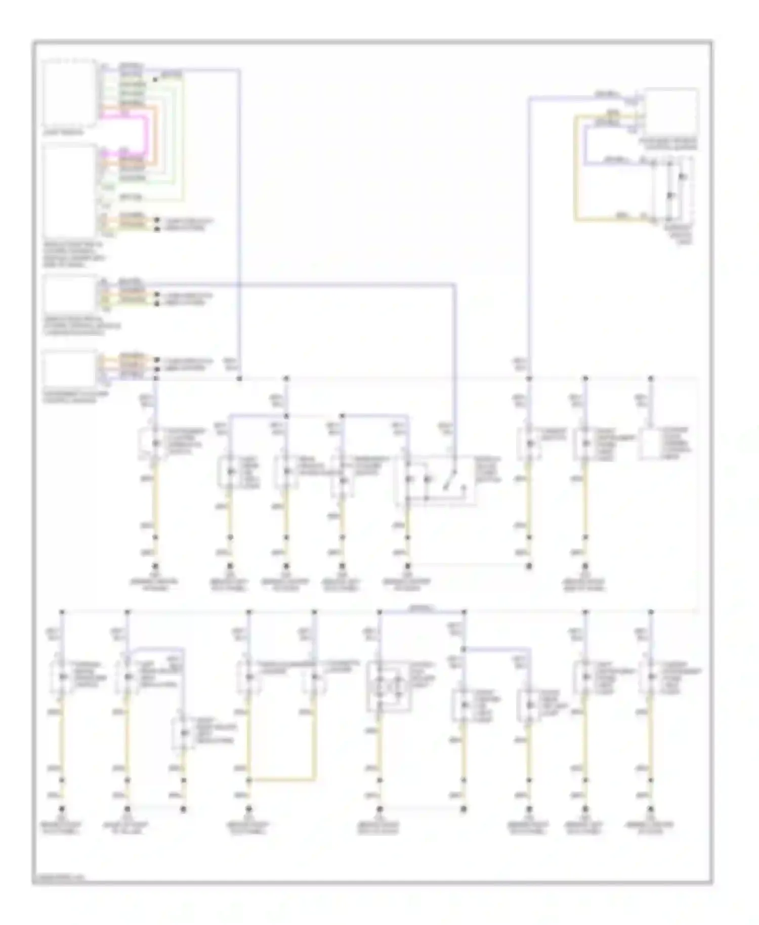 Wiring diagram right rear air vent light for Audi S6 C6 (2006-2008) (1 of 1)