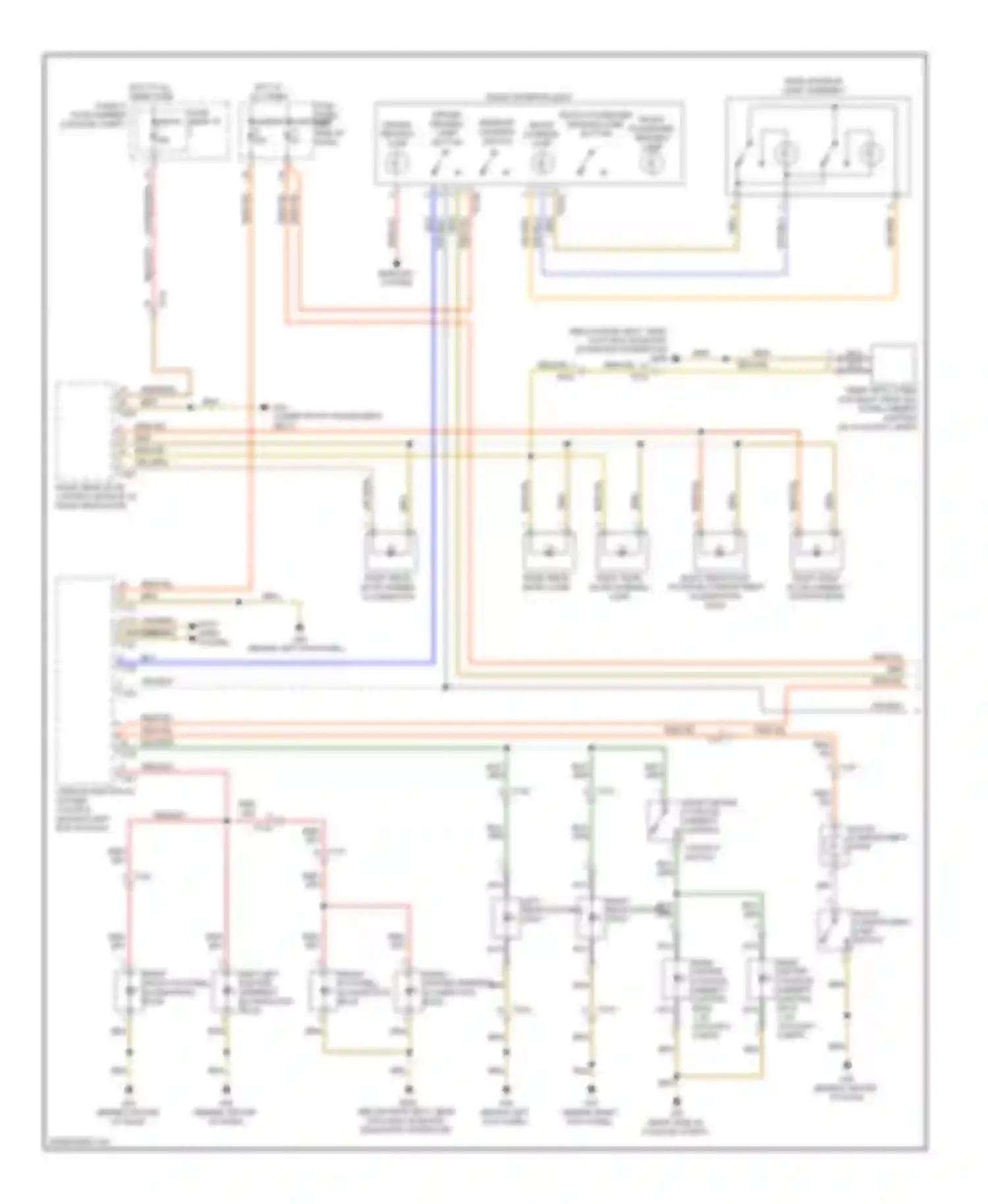 S6 Audi C7 (2012-2014): Courtesy lamps circuit (1 of 3)