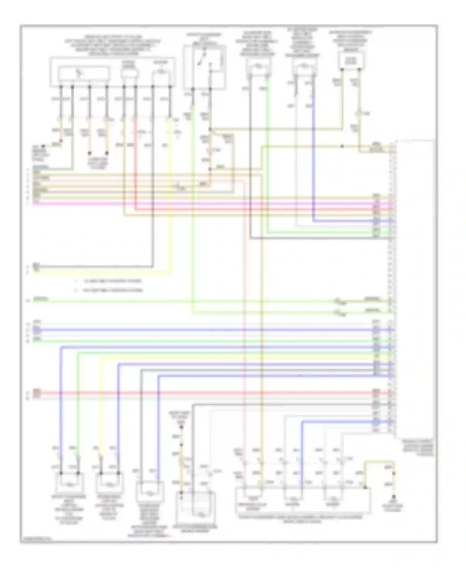 S6 Audi C7 (2012-2014): Supplemental restraints circuit (3 of 3)