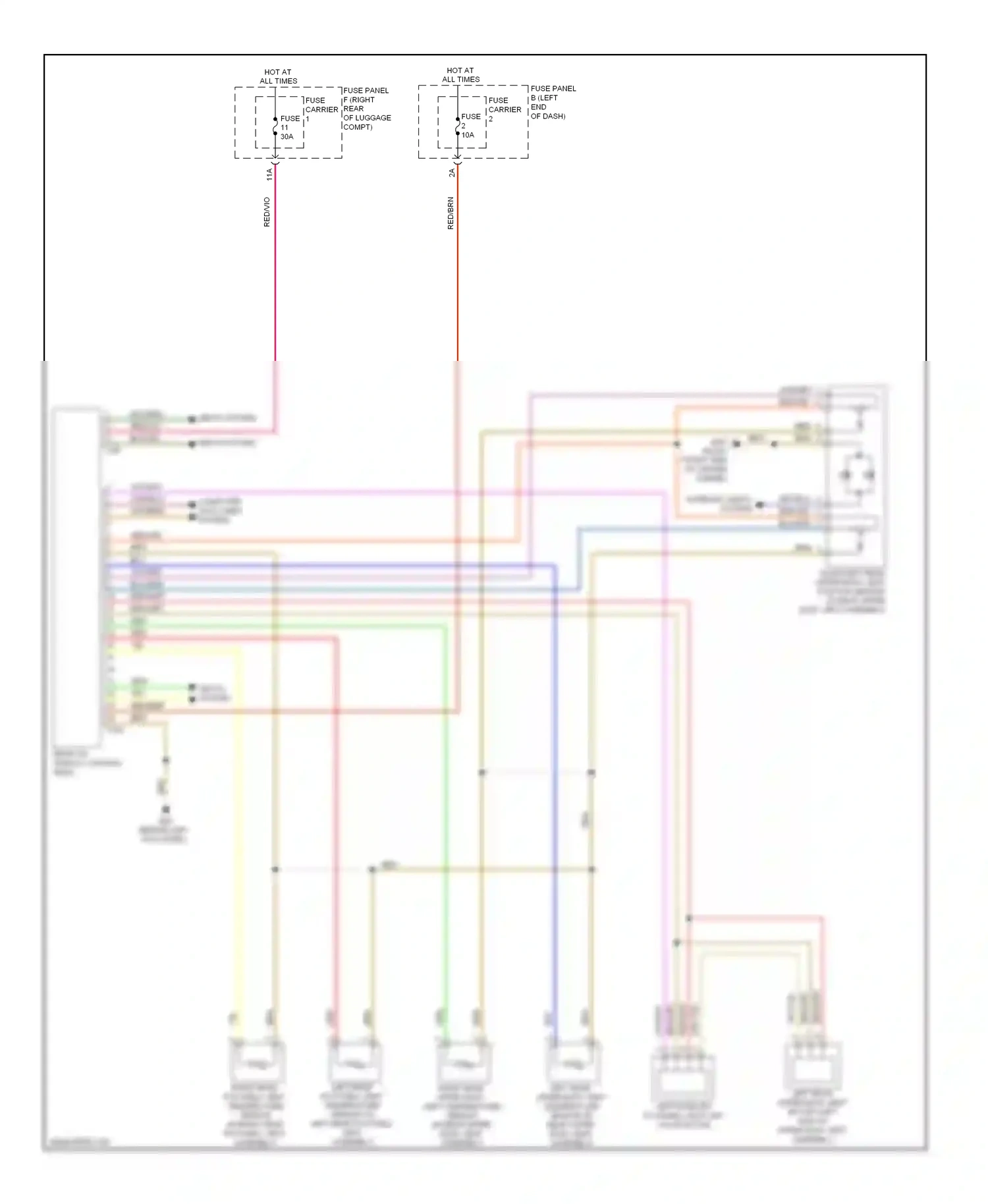 Audi S6 C7 (2012-2014) (behind left kick panel) wiring diagram  (9 of 31)