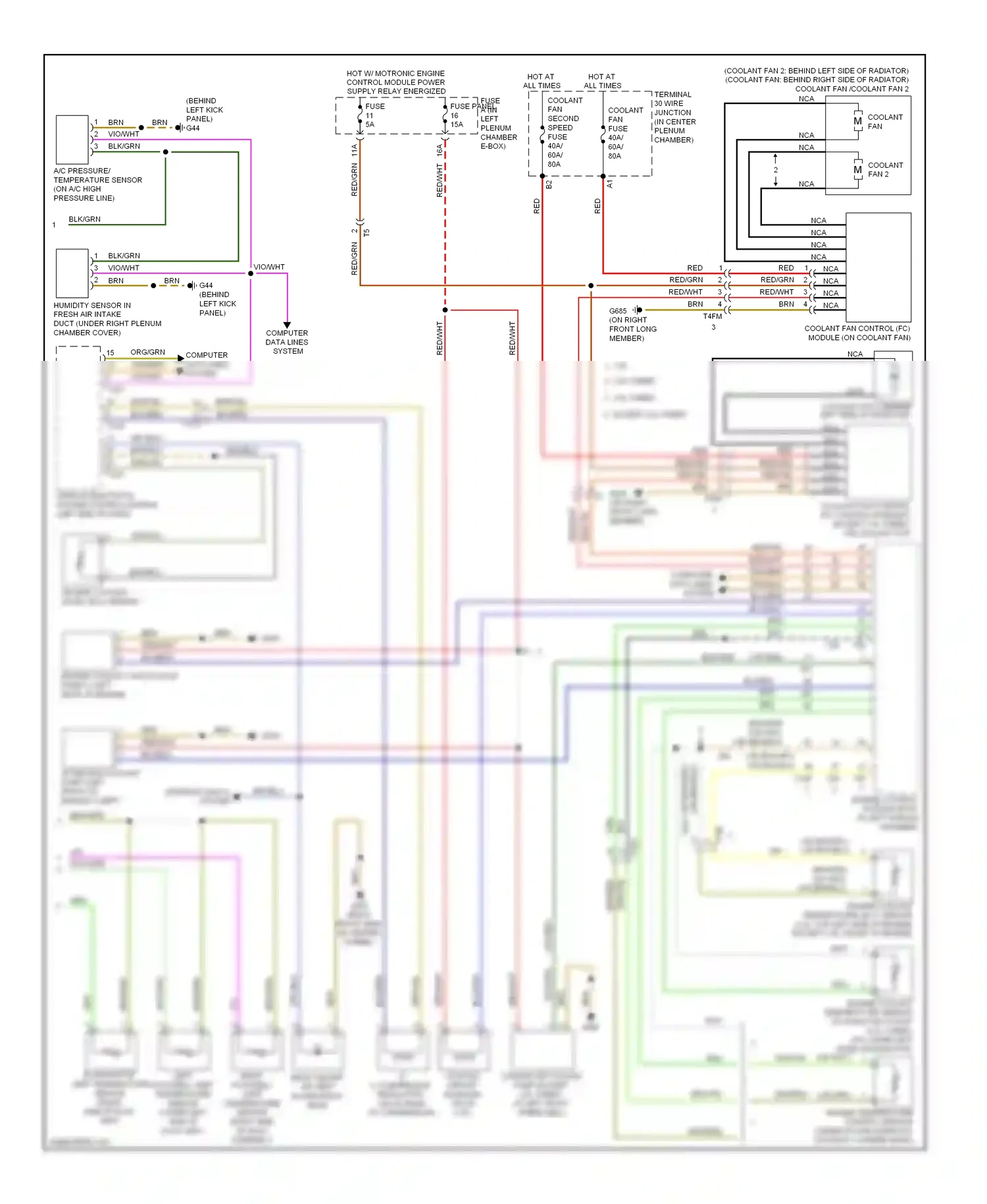 Audi S6 C7 (2012-2014) (behind left kick panel) wiring diagram  (2 of 31)