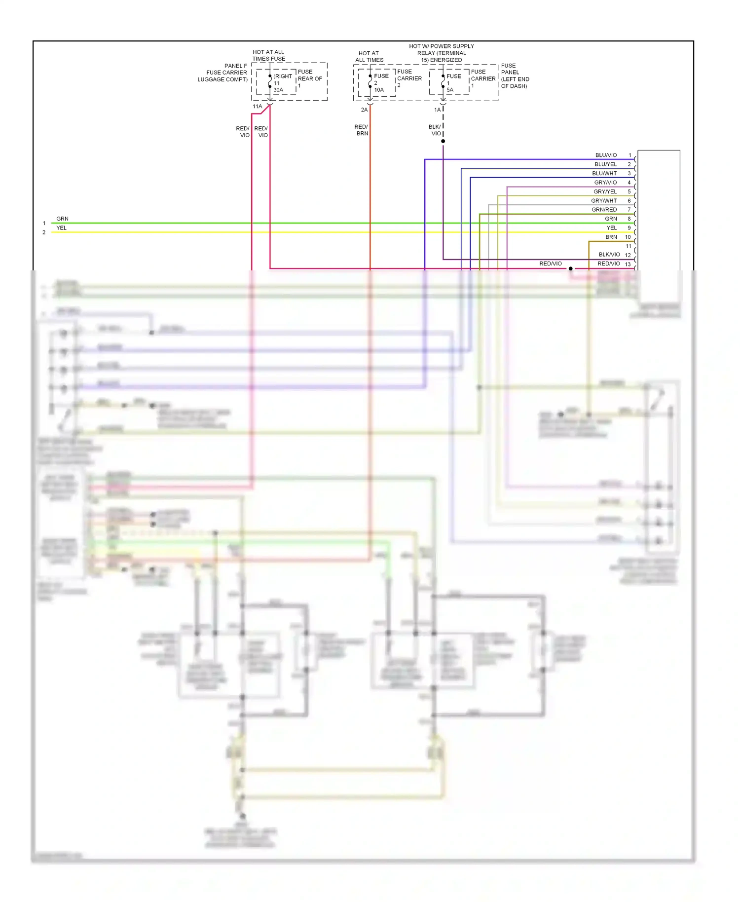 Audi S6 C7 (2012-2014) (behind left kick panel) wiring diagram  (22 of 31)