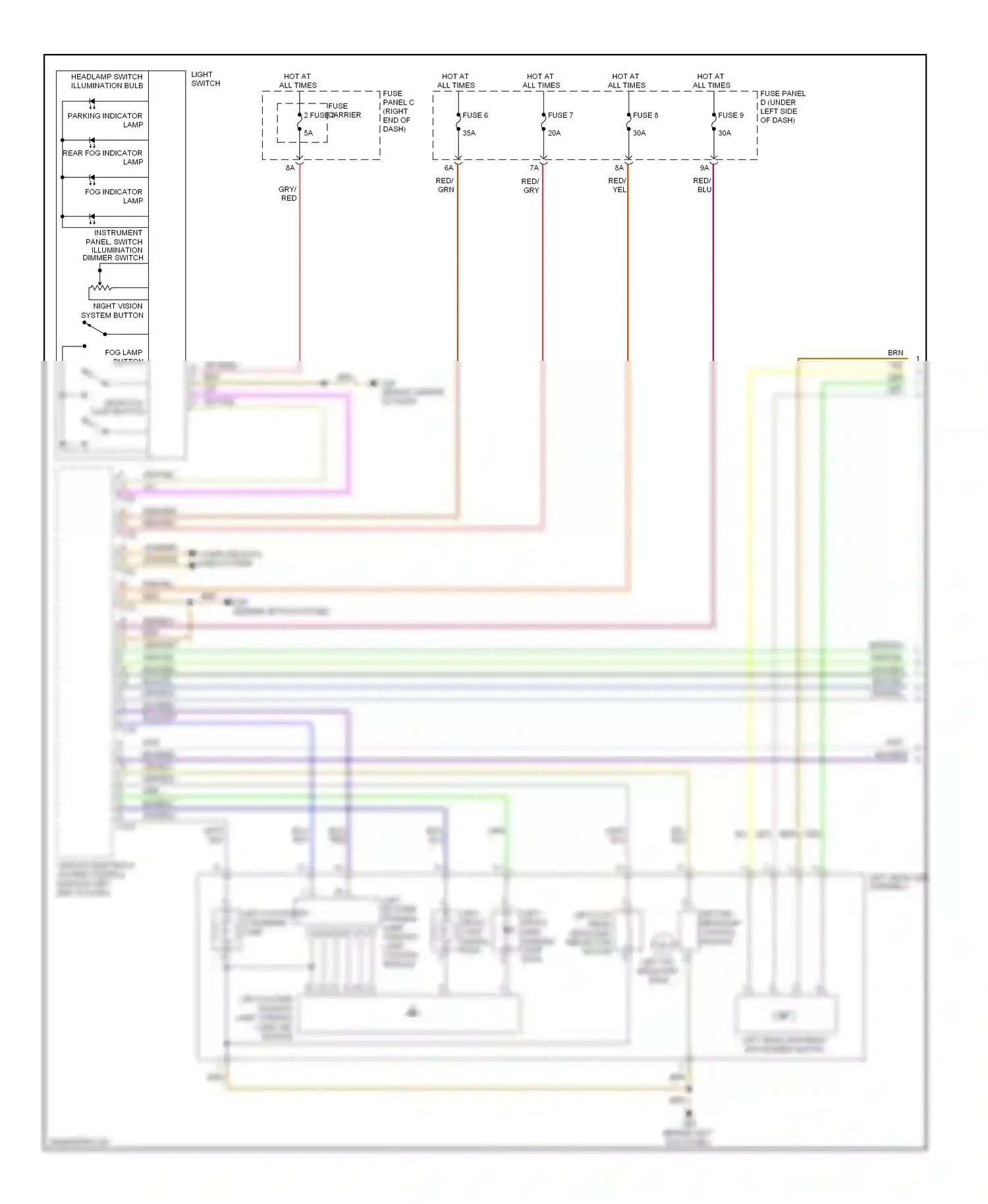 Audi S6 C7 (2012-2014) (behind left kick panel) wiring diagram  (13 of 31)