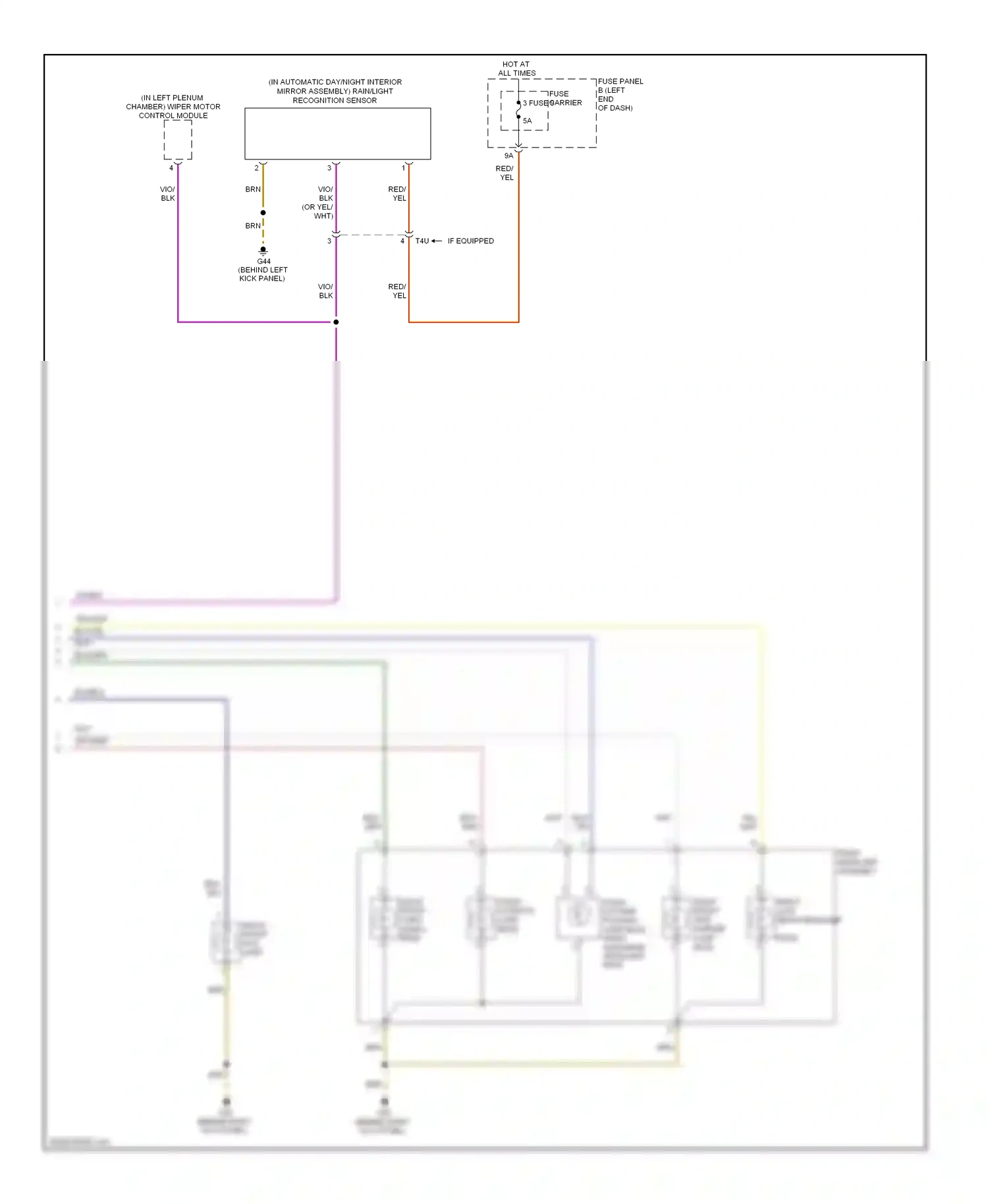 Audi S6 C7 (2012-2014) (behind left kick panel) wiring diagram  (18 of 31)